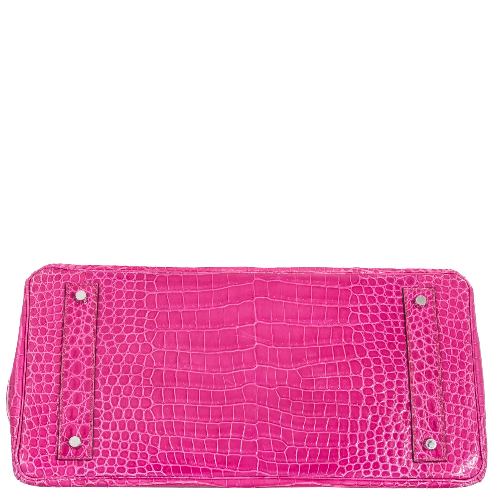 Hermès Birkin 42 "JPG Shoulder" Fuchsia Shiny Porosus Crocodile Palladium Hardware