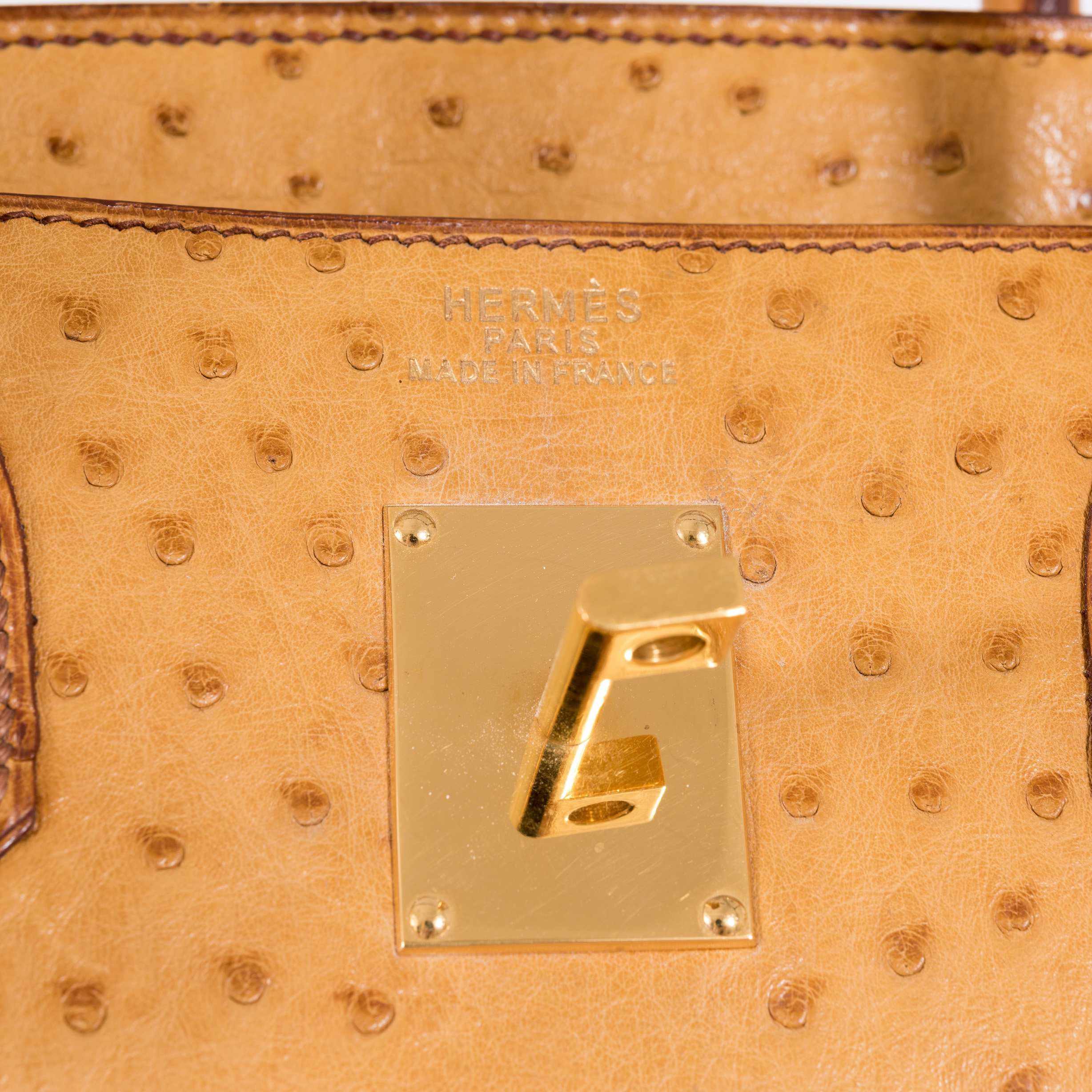Hermès Birkin 45 HAC Gold Ostrich Gold Hardware