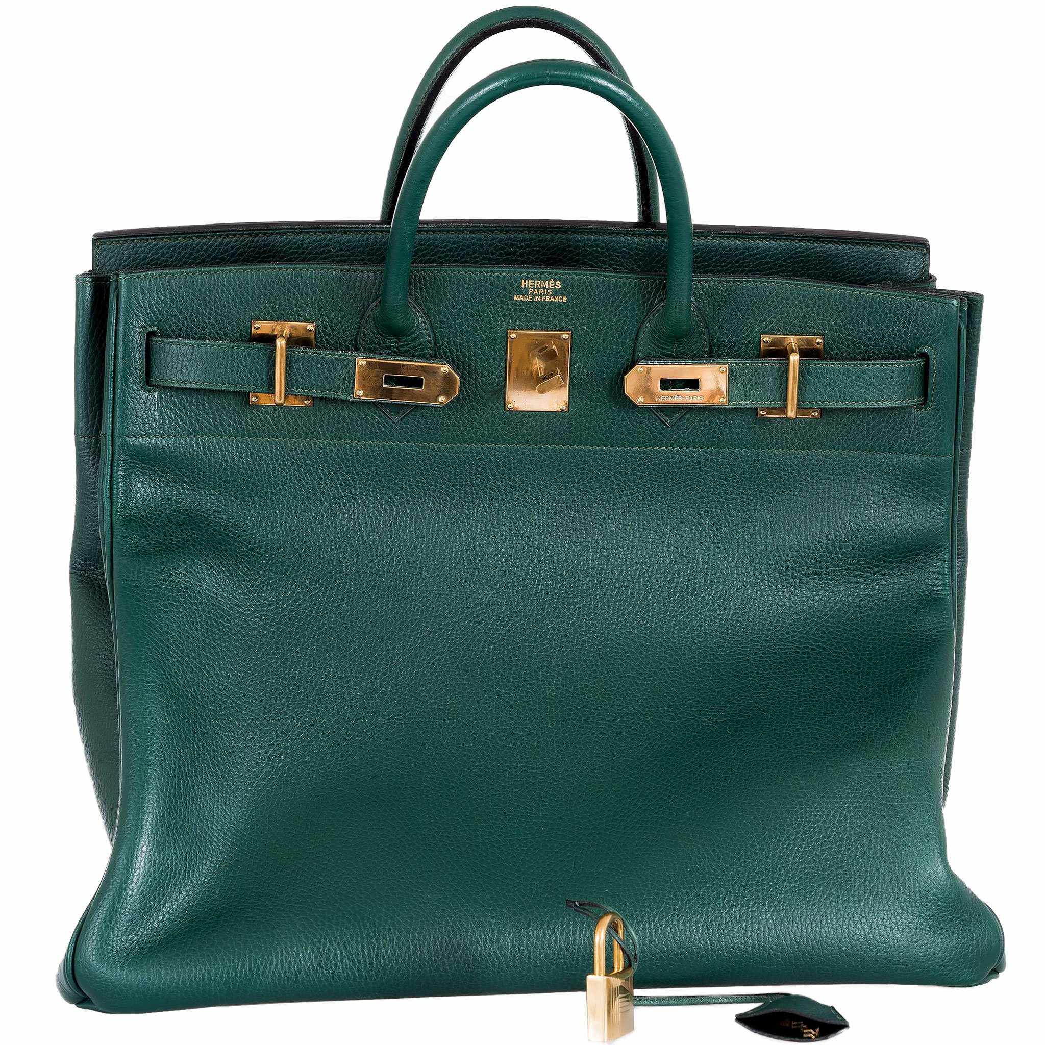 Hermes Green Epsom Leather Gold Hardware Birkin 40 Bag Hermes