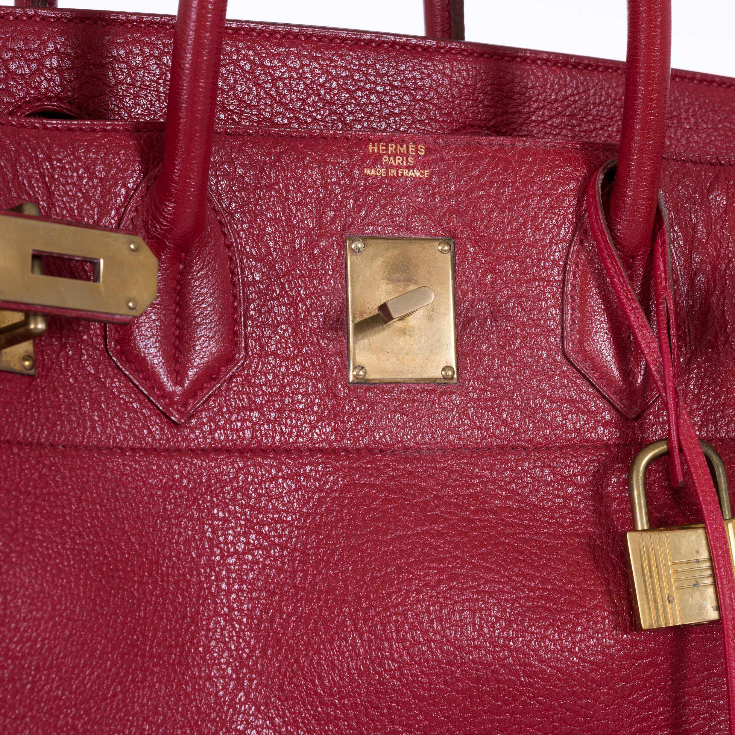 Hermès Birkin 45 HAC Red Buffalo Gold Hardware