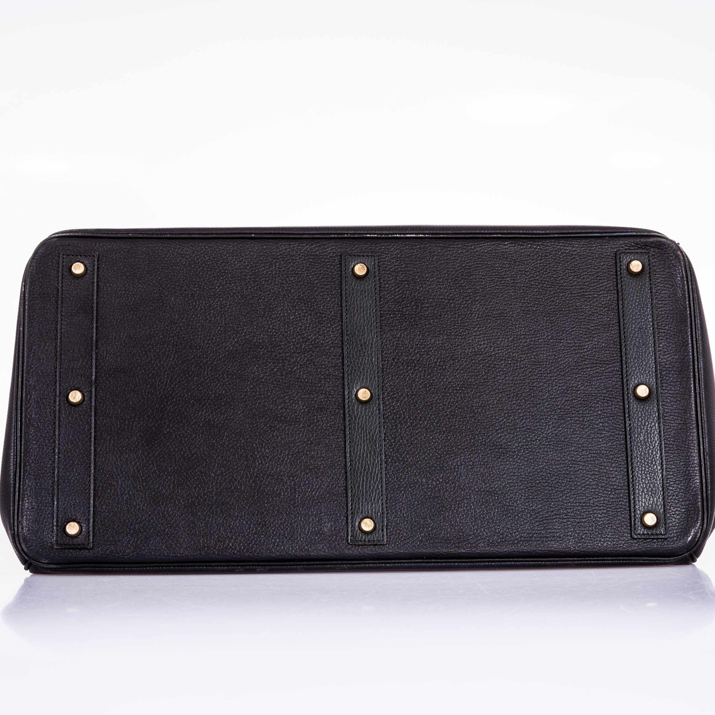 Hermès Birkin 55 Travel Black Clemence Leather Palladium Hardware