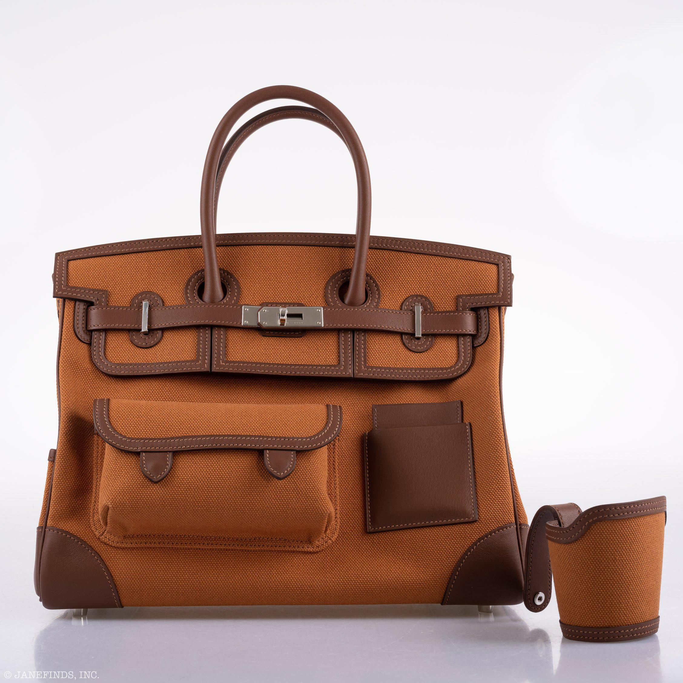 Hermès Birkin Cargo 35 Marron d’Inde Swift & Gold Canvas Palladium Hardware