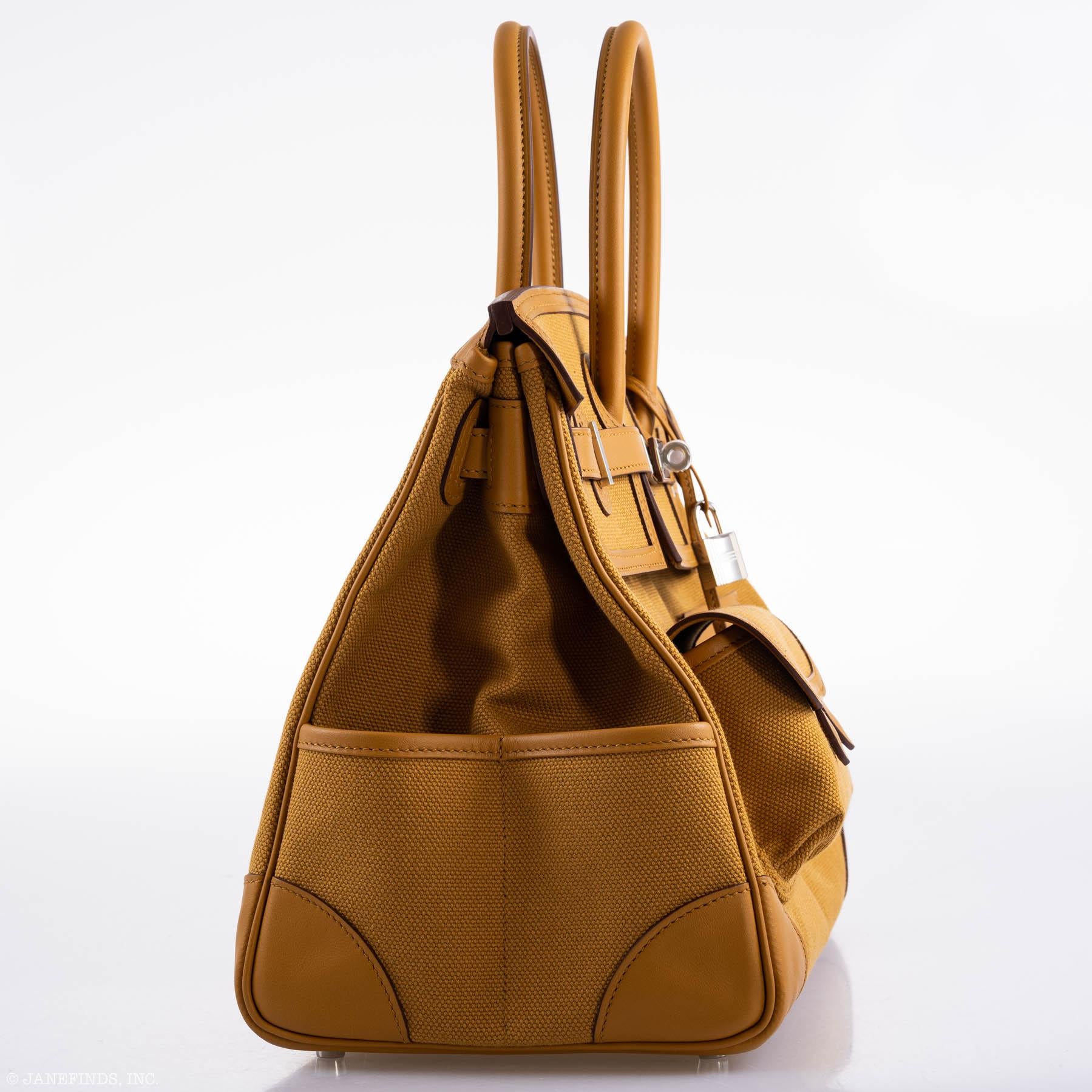 Hermès Birkin Cargo 35 Sesame Swift & Canvas Palladium Hardware - 2020, Y