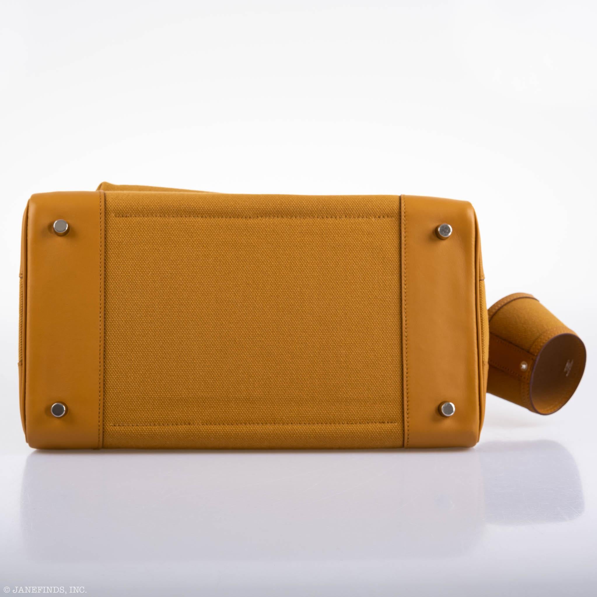 Hermès Birkin Cargo 35 Sesame Swift & Canvas Palladium Hardware - 2020, Y