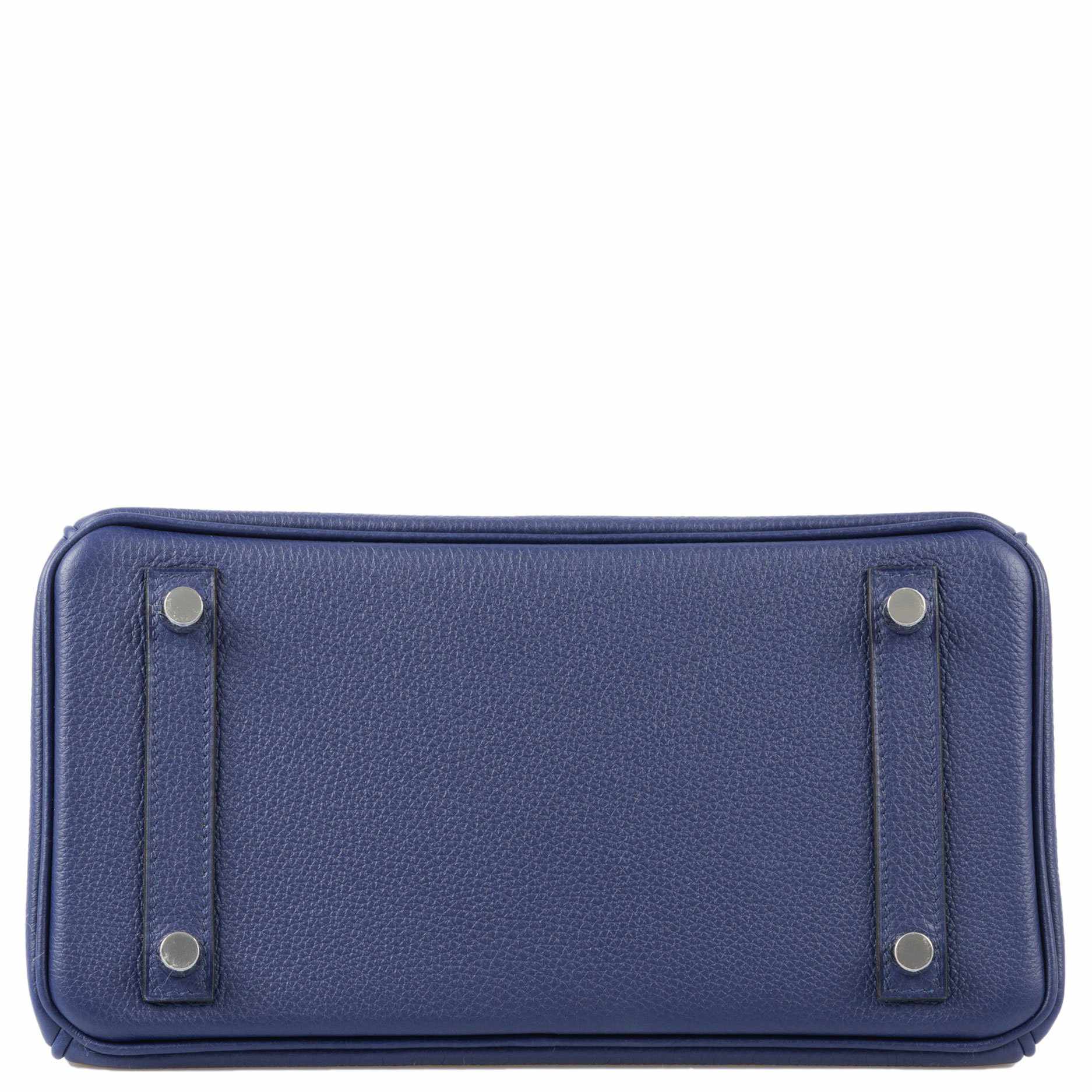 Hermès Birkin Touch 25 Blue Encre Togo & Niloticus Crocodile Palladium Hardware