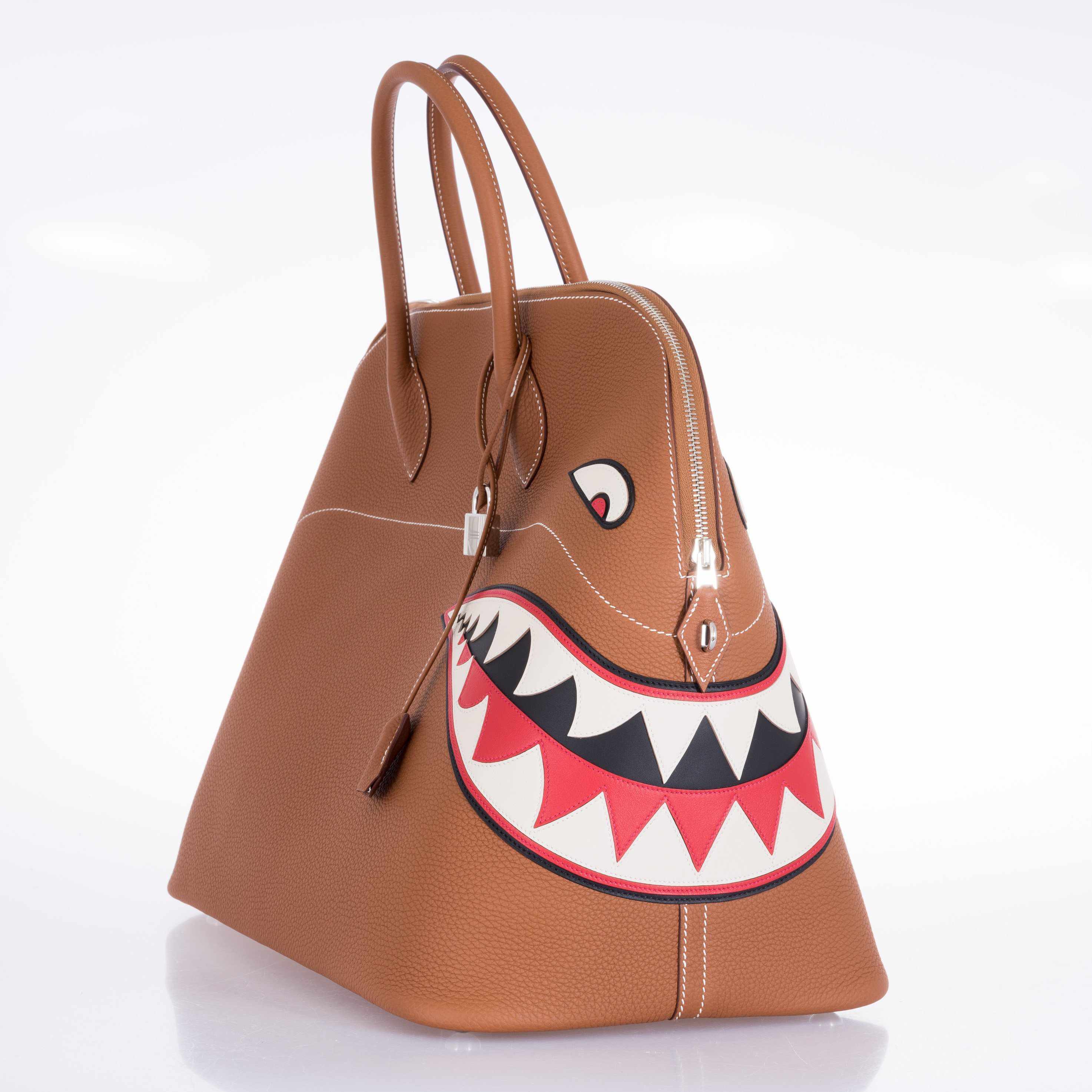 Hermès Bolide 40 Shark Gold Unisex Blue Palladium Hardware Runway