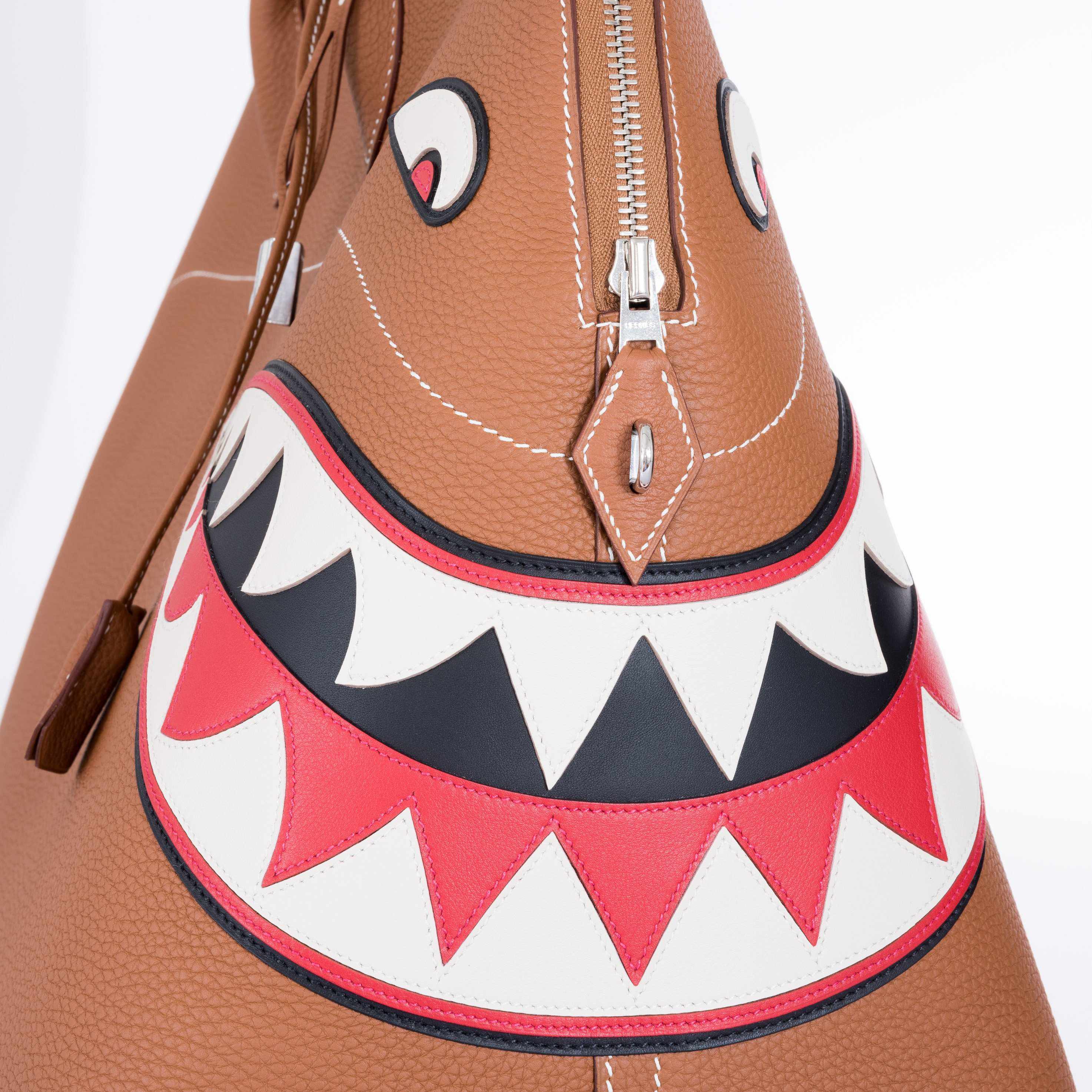 Hermès Bolide 40 Shark Gold Unisex Blue Palladium Hardware Runway