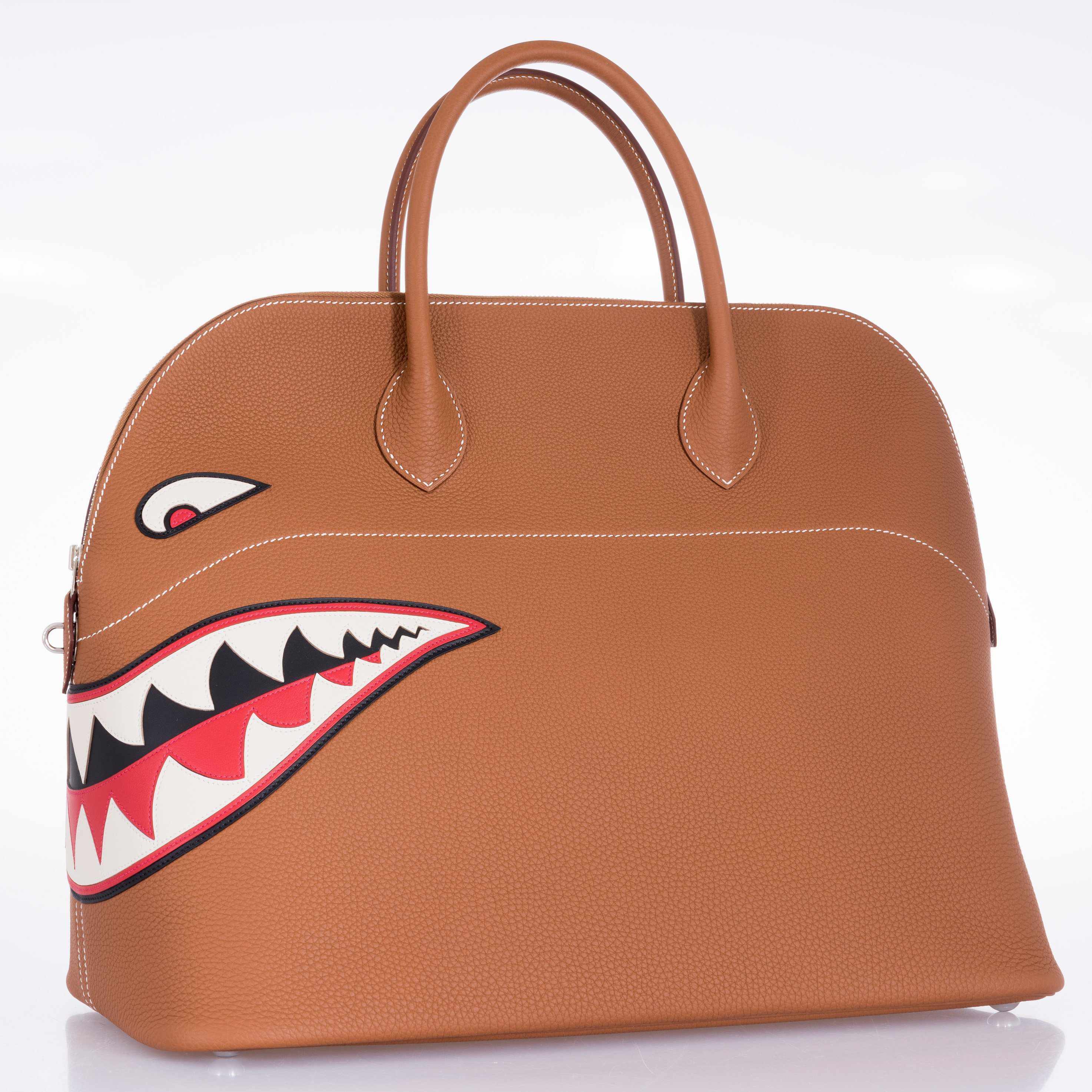 Hermès Bolide 40 Shark Gold Unisex Blue Palladium Hardware Runway