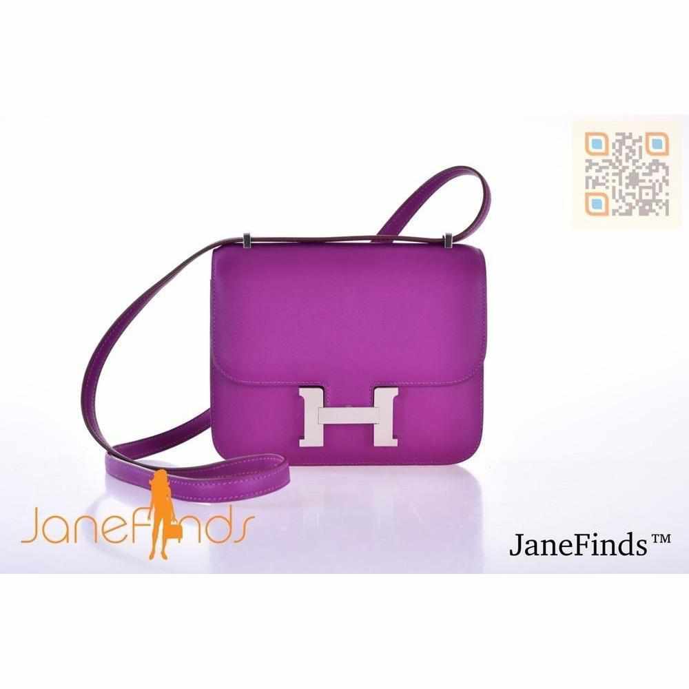 Hermès Constance 18 Anemone Tadelakt Palladium Hardware