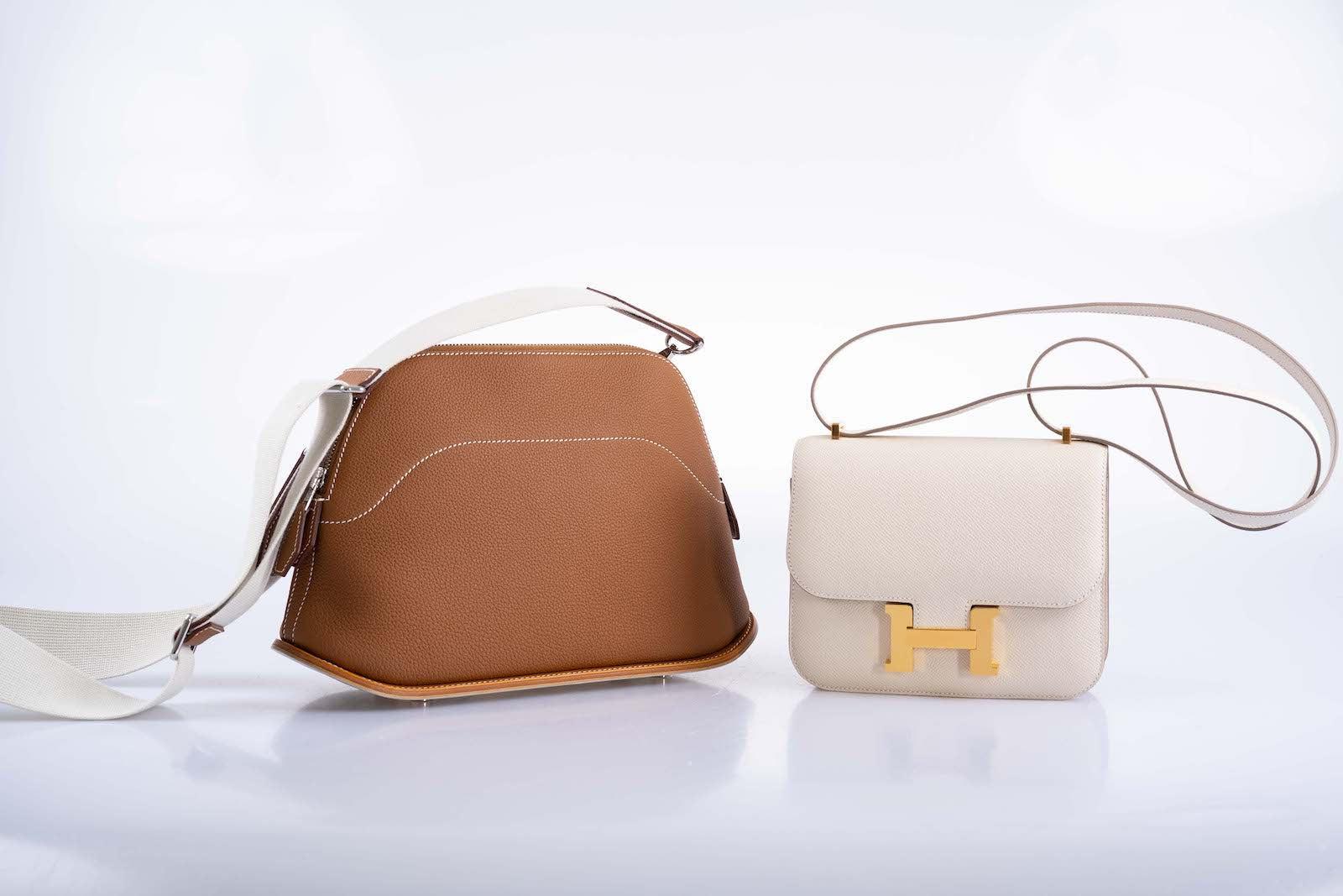 Hermès Constance 18 Craie Epsom Gold Hardware