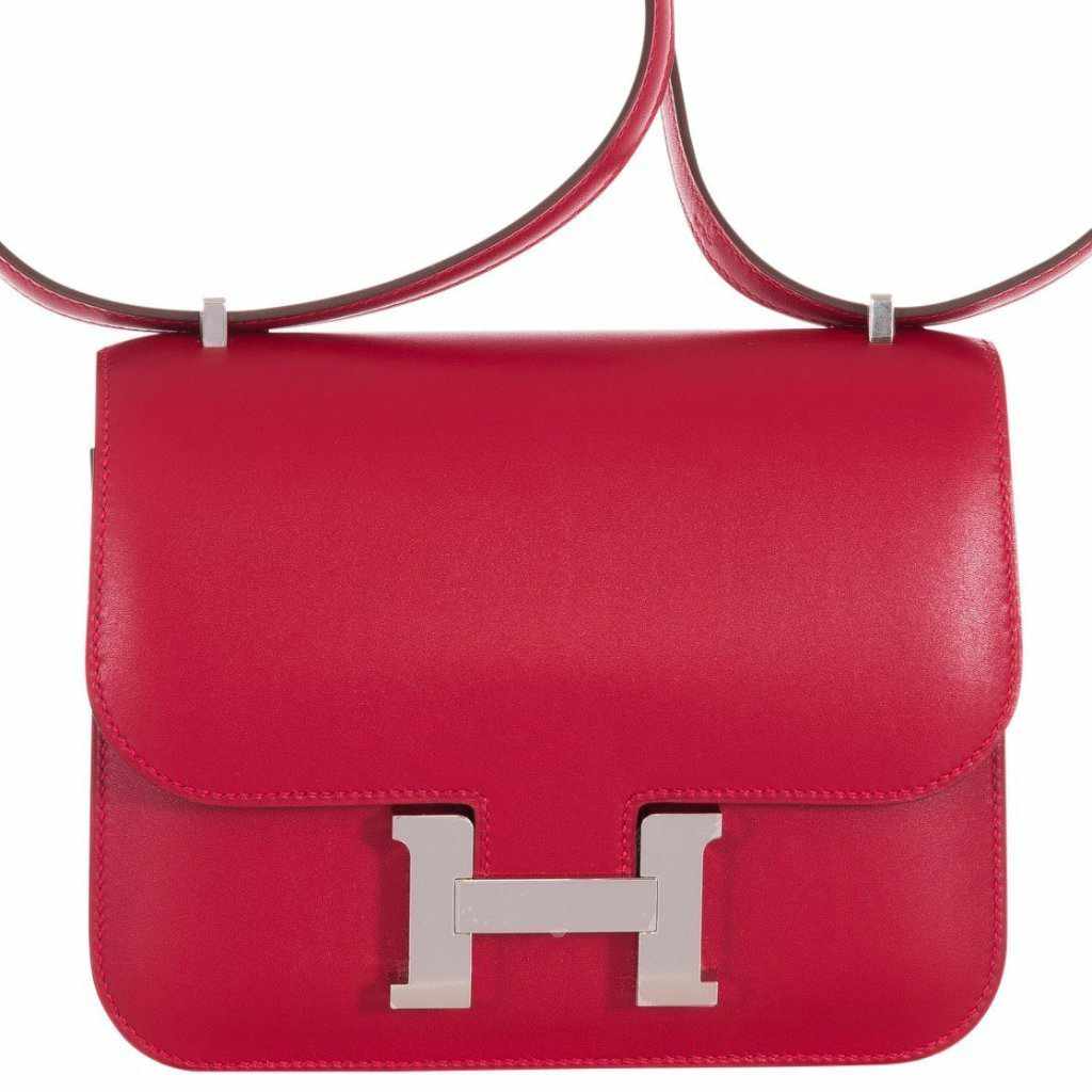 New Hermes 18cm Mini Black Box Calf Constance Shoulder Bag