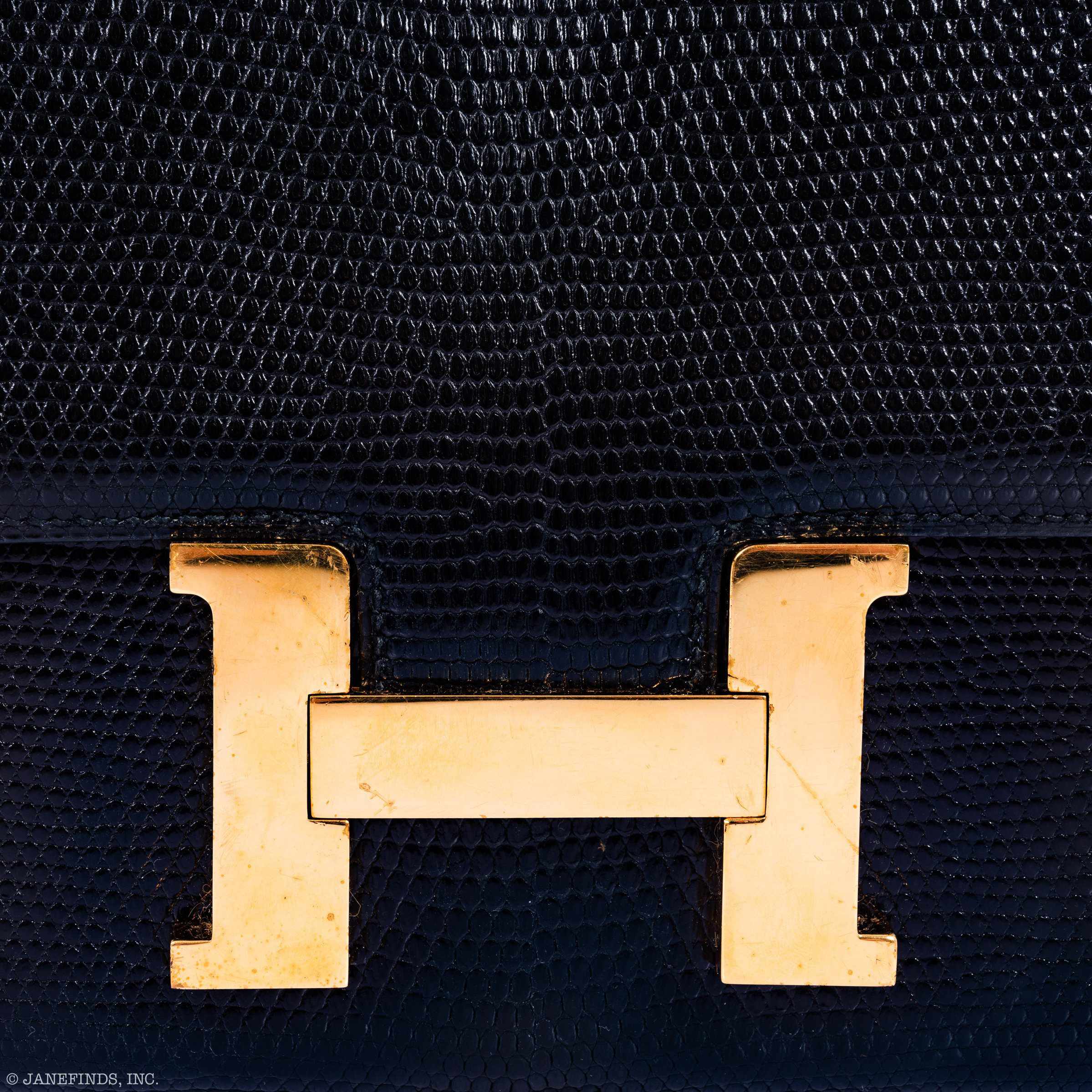 Hermès Constance 24 Black Lizard Gold Hardware
