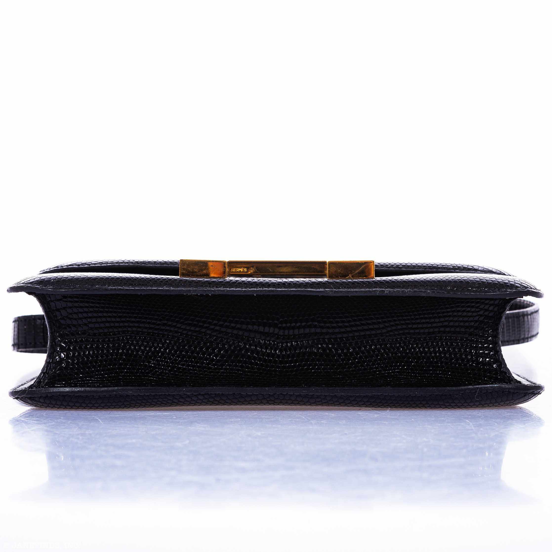 Hermès Constance 24 Black Lizard Gold Hardware