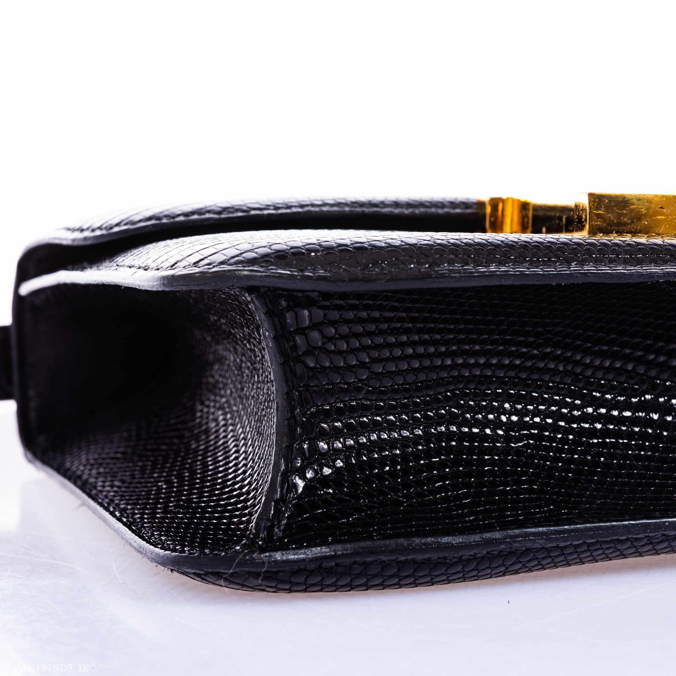 Hermès Constance 24 Black Lizard Gold Hardware