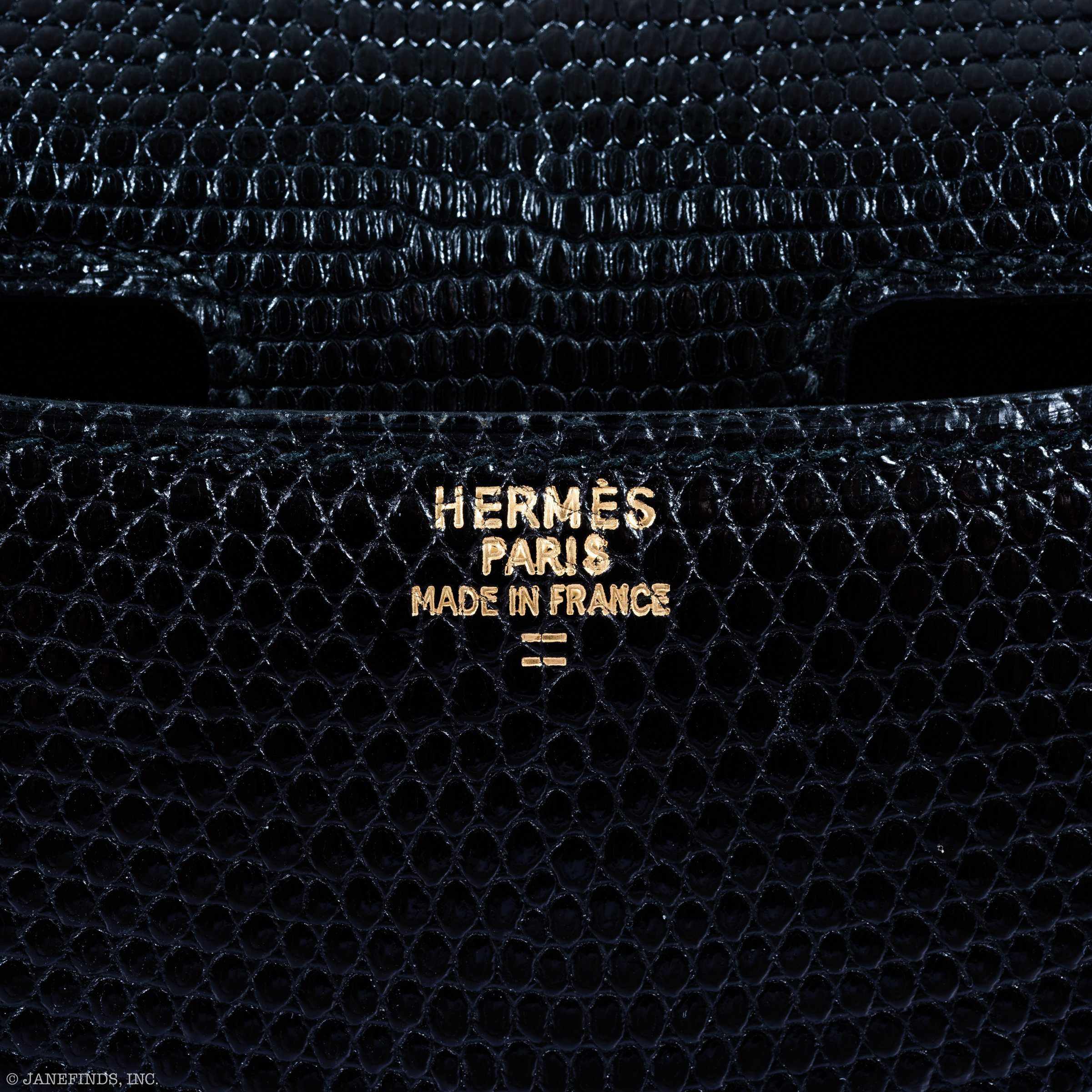 Hermès Constance 24 Black Lizard Gold Hardware