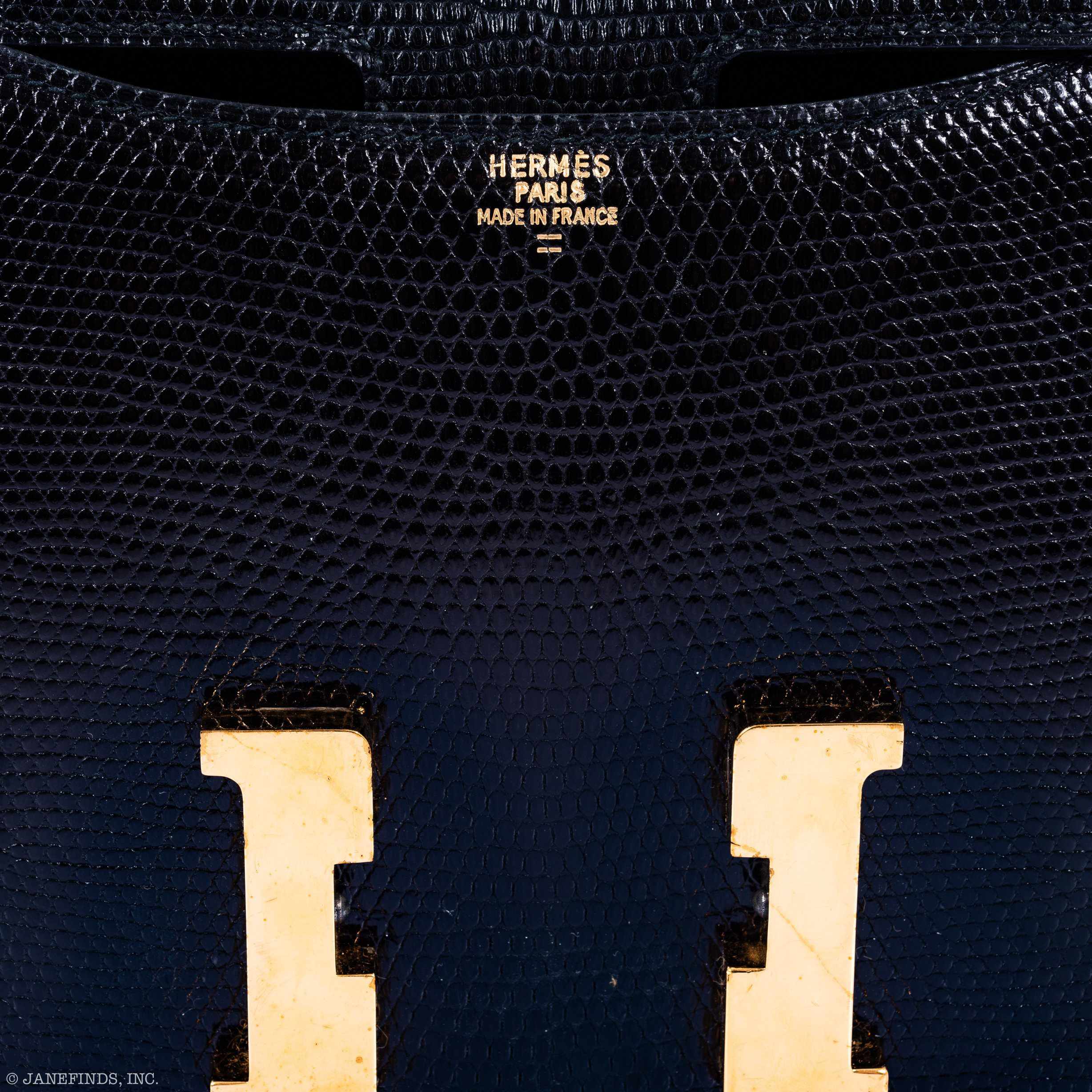 Hermès Constance 24 Black Lizard Gold Hardware