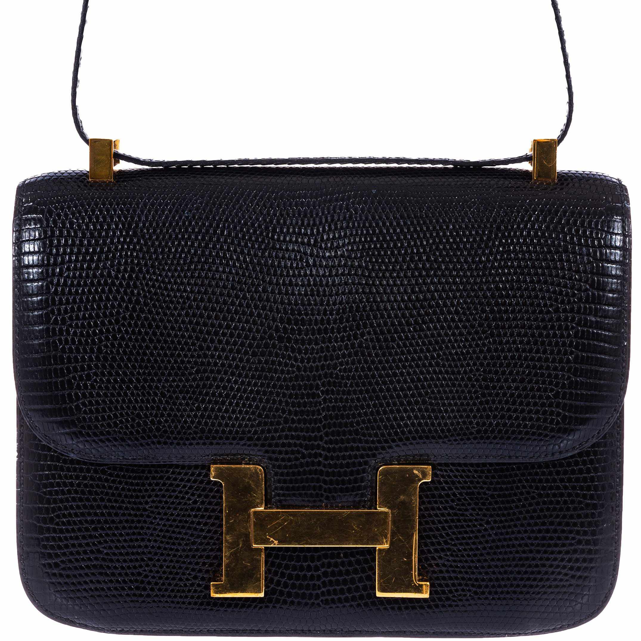 Hermès Constance 24 Black Lizard Gold Hardware