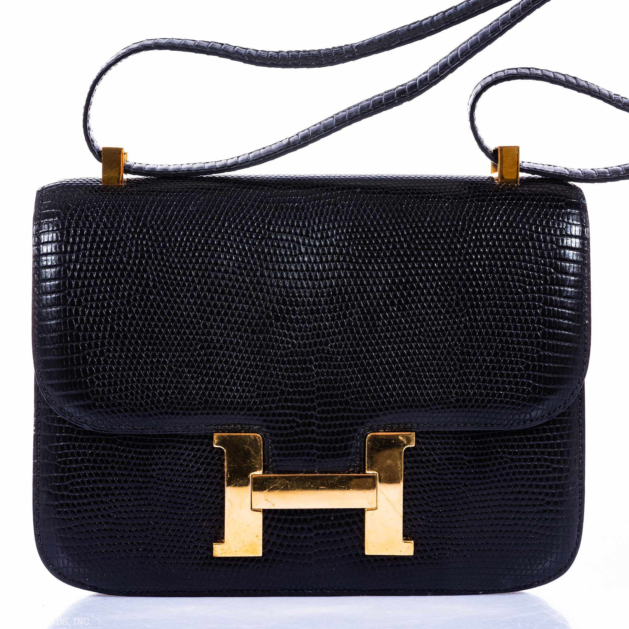 Hermès Constance 24 Black Lizard Gold Hardware