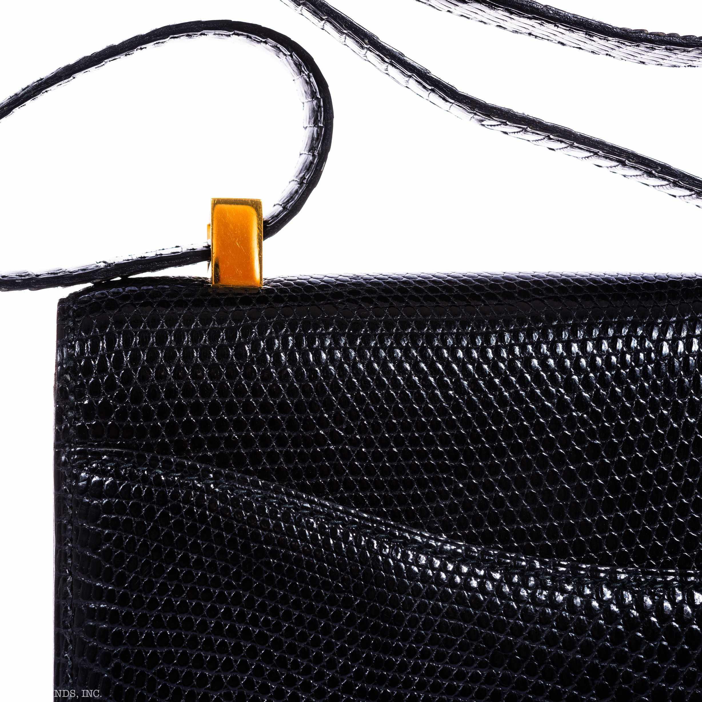 Hermès Constance 24 Black Lizard Gold Hardware