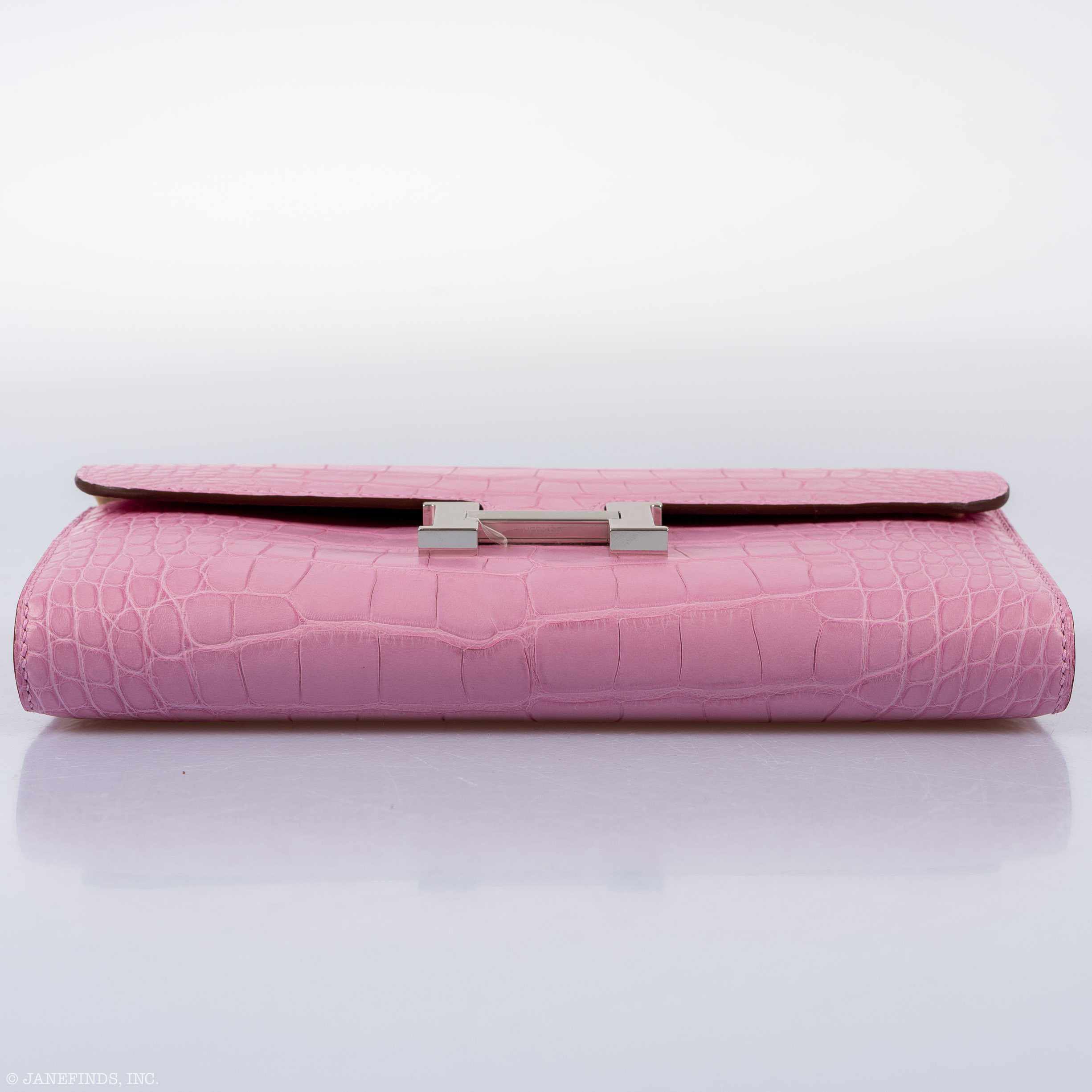 Hermès Constance Long Wallet Bubblegum Pink 5P Matte Alligator Palladium Hardware