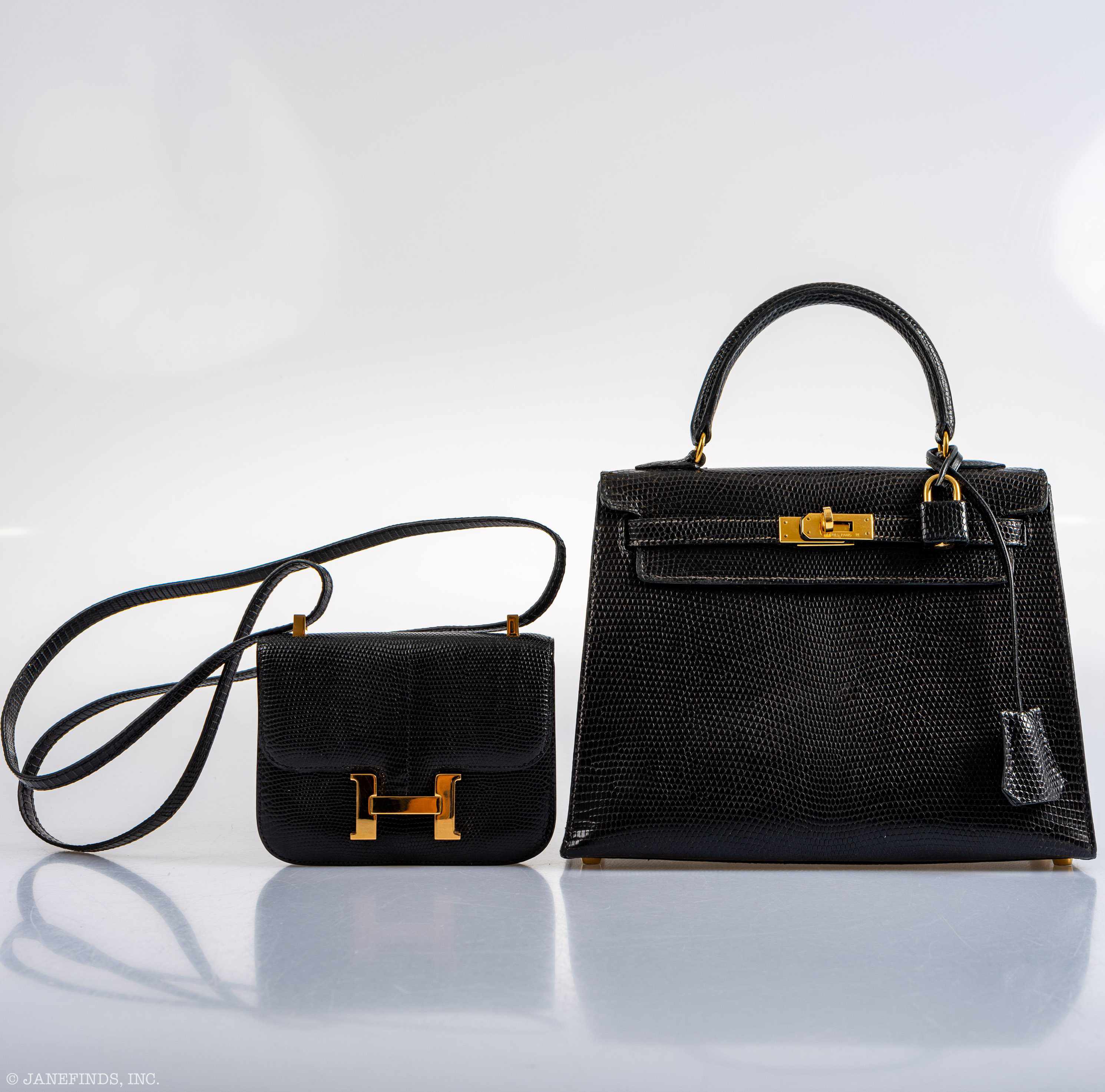 Hermès Constance Micro Noir Lézard Gold Hardware
