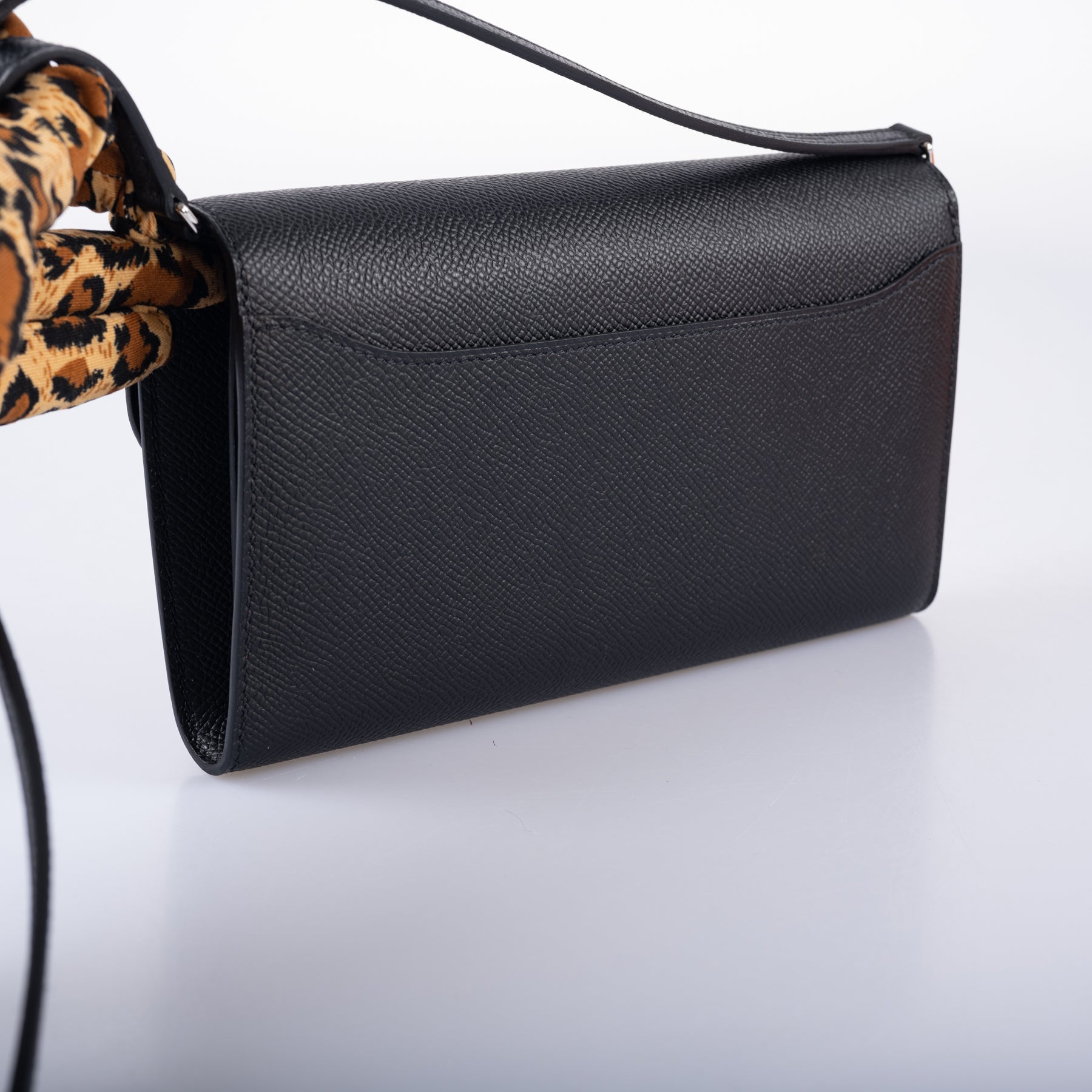 Hermès Constance Slim Wallet Noir Epsom Palladium Hardware