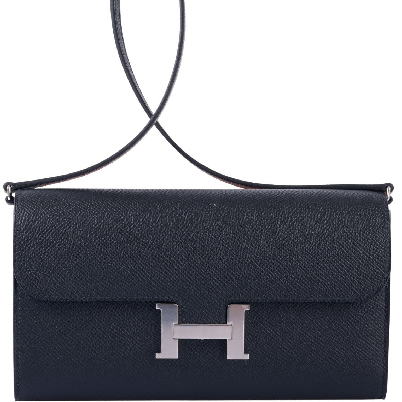 Hermès Constance Slim Wallet Noir Epsom Palladium Hardware