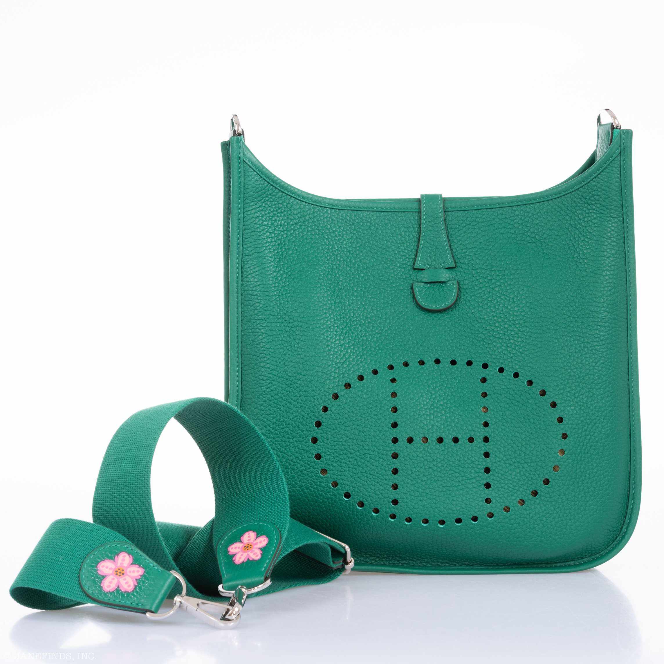 Hermès Evelyne III PM Vert Vertigo Clemence Daisy * JaneFinds Custom Shop
