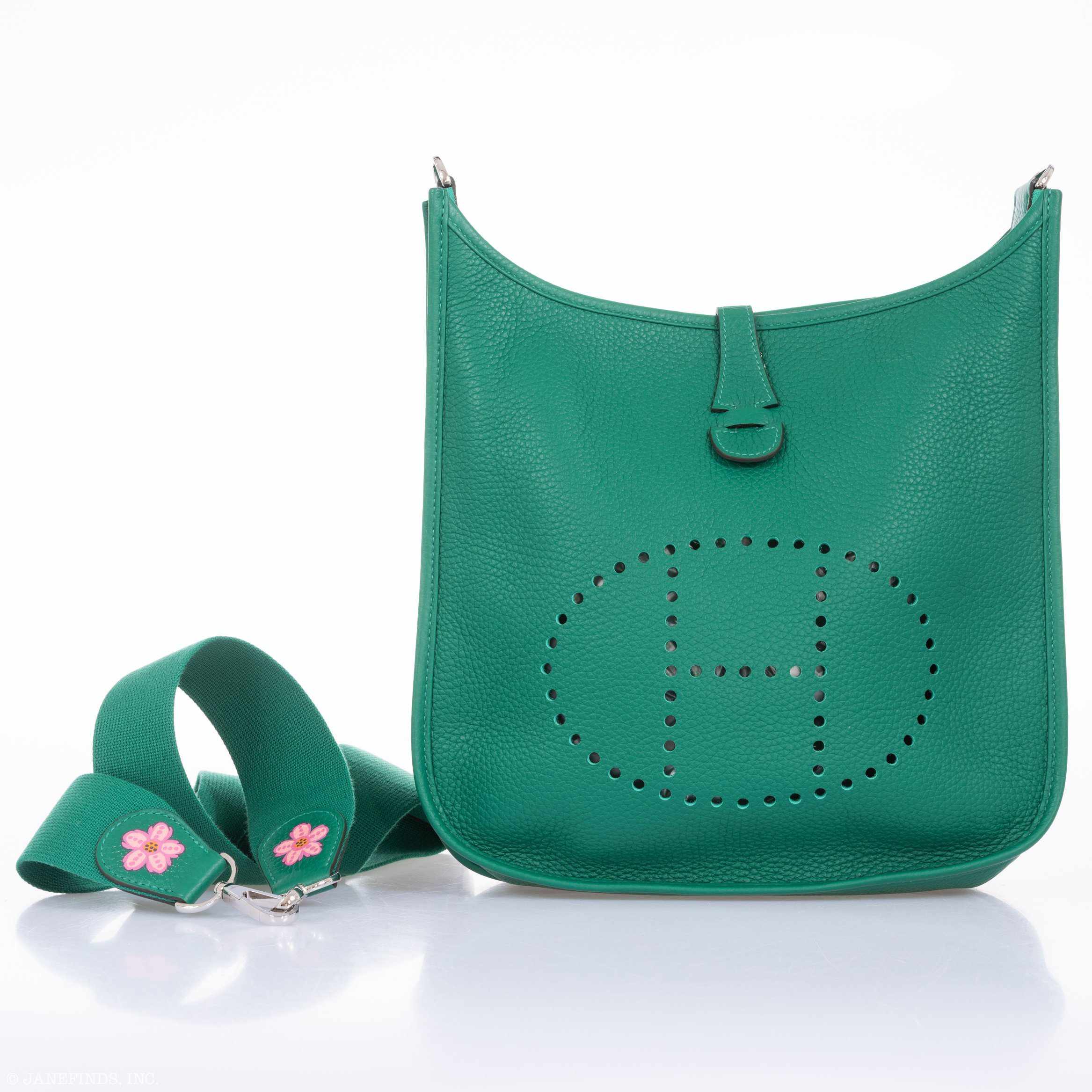 Hermès Evelyne III PM Vert Vertigo Clemence Daisy * JaneFinds Custom Shop