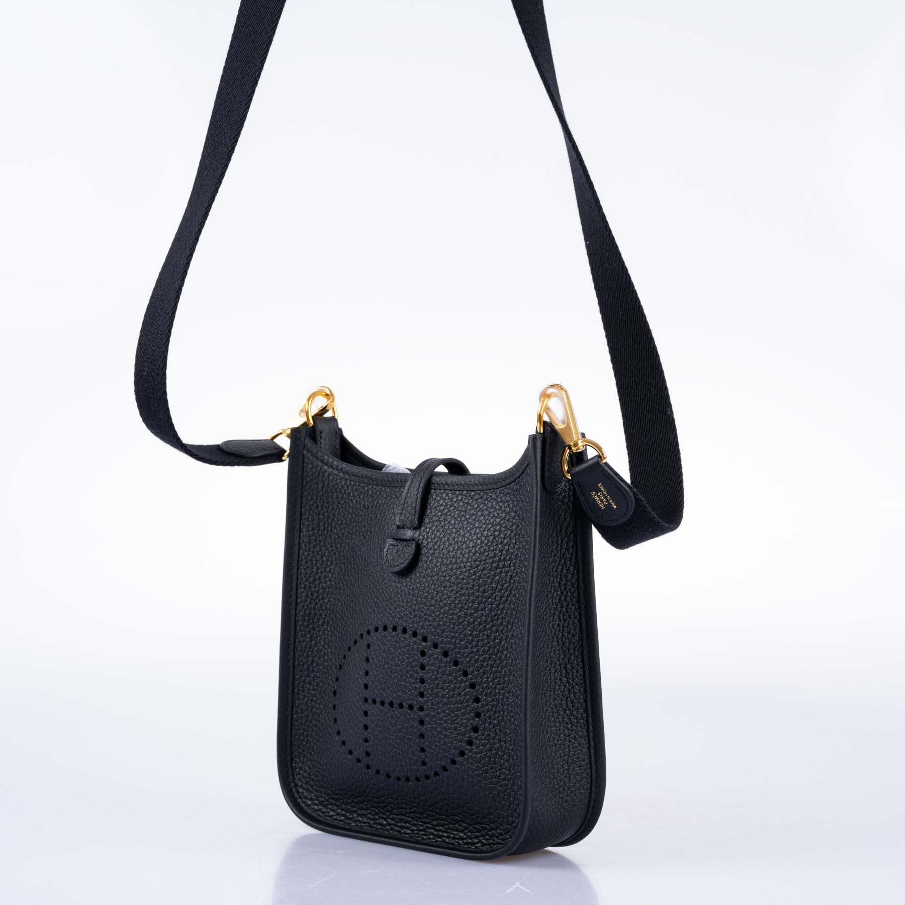 Hermès Evelyne TPM Black Clemence Gold Hardware