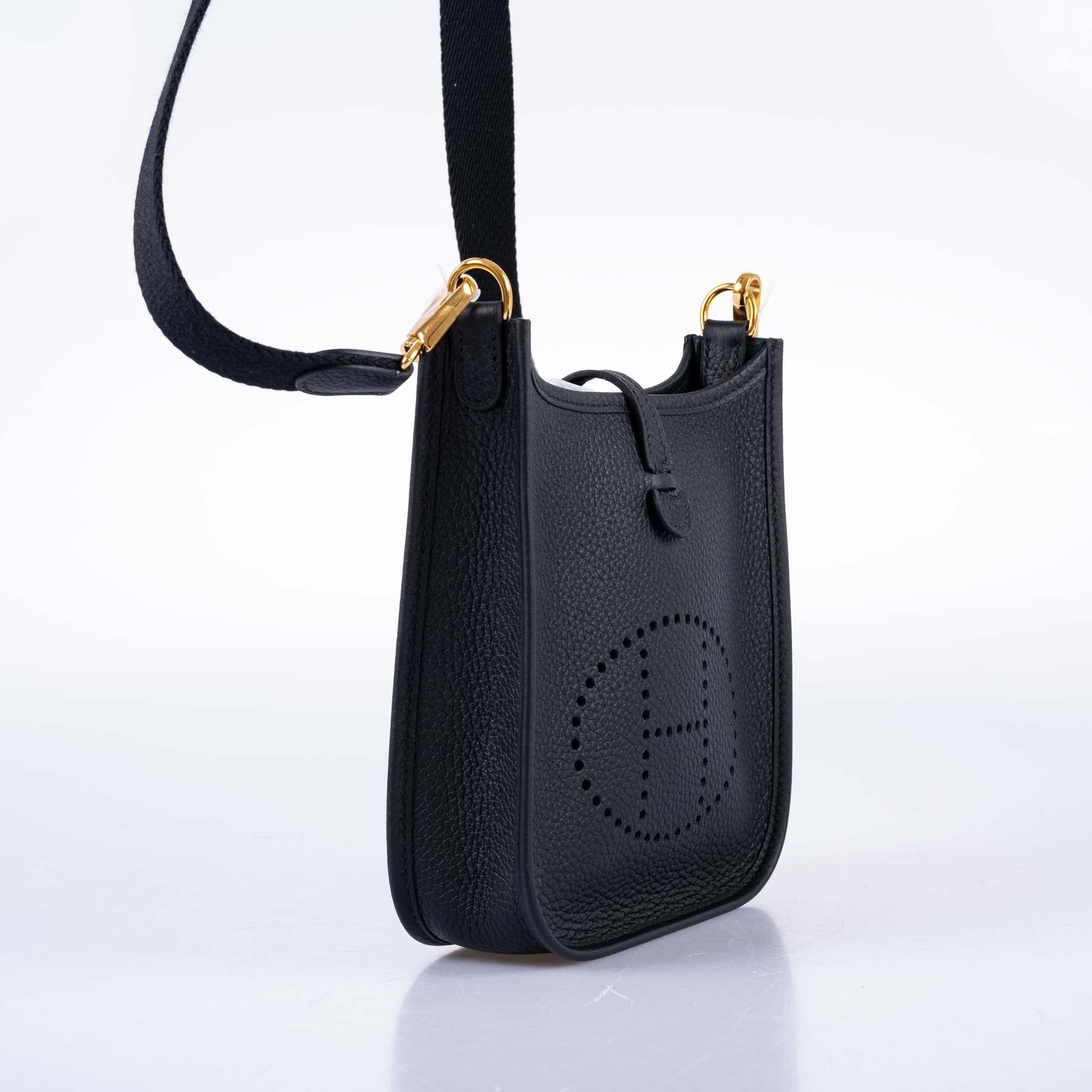 Hermès Evelyne TPM Black Clemence Gold Hardware