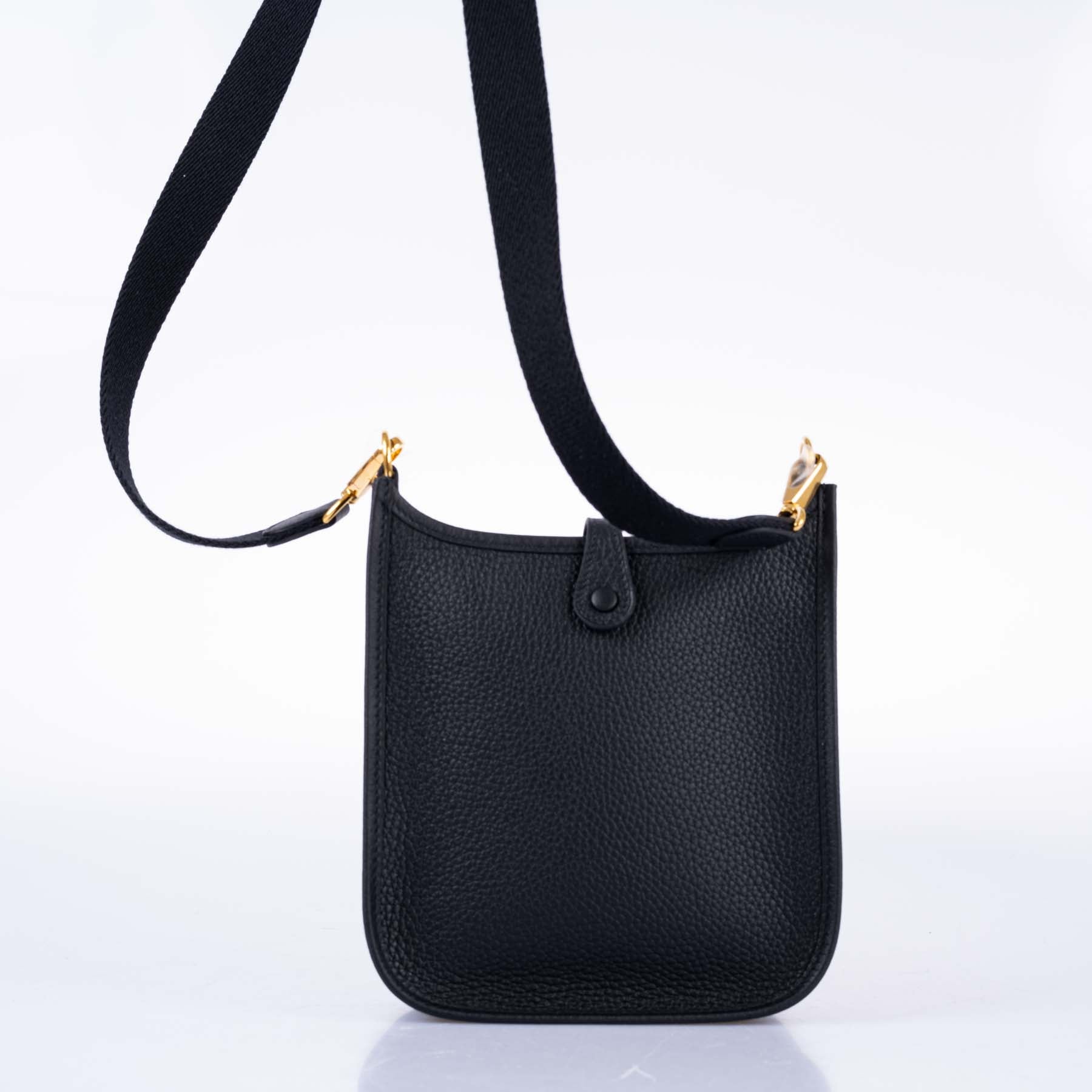 Hermès Evelyne TPM Black Clemence Gold Hardware