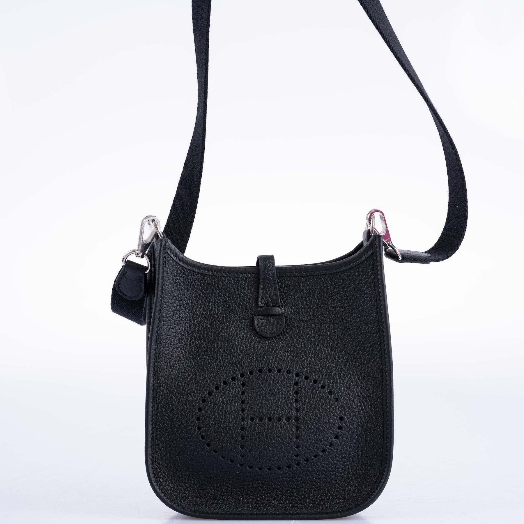 Hermès Evelyne TPM Black Clemence Palladium Hardware