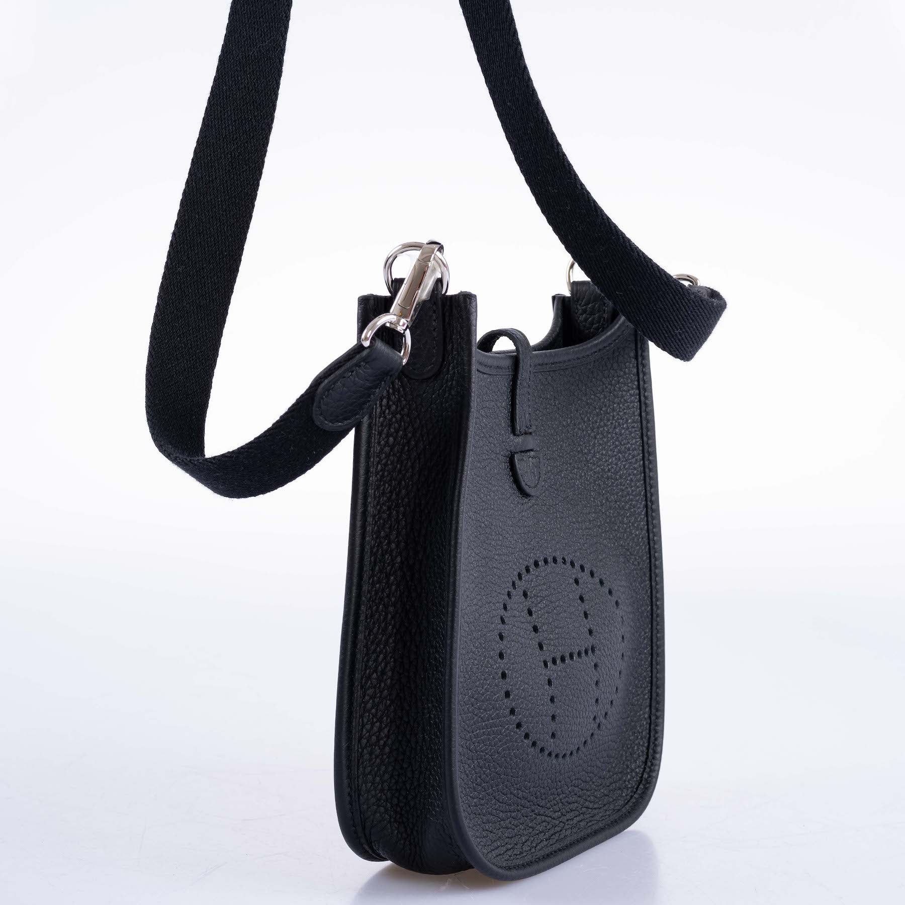 Hermès Evelyne TPM Black Clemence Palladium Hardware