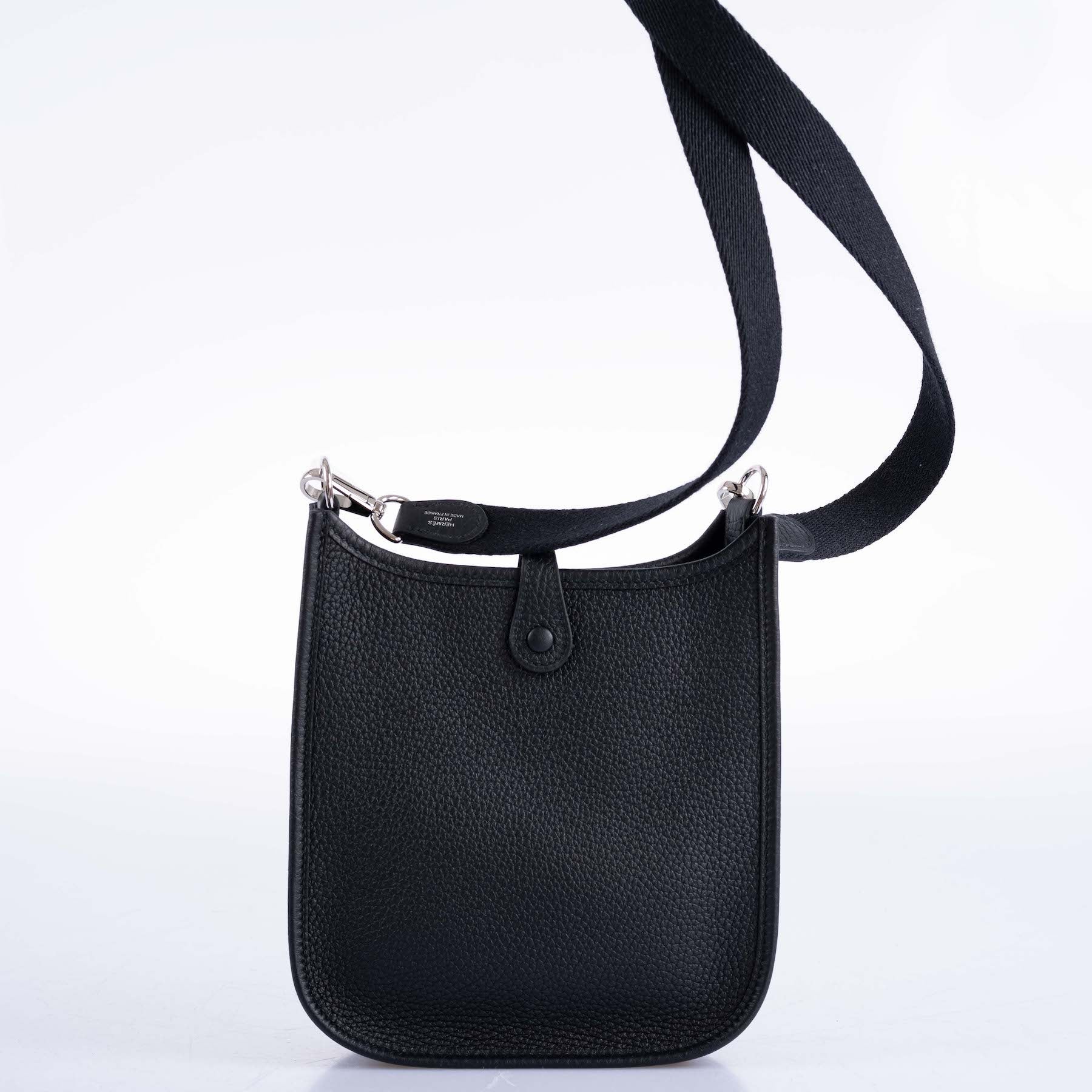 Hermès Evelyne TPM Black Clemence Palladium Hardware