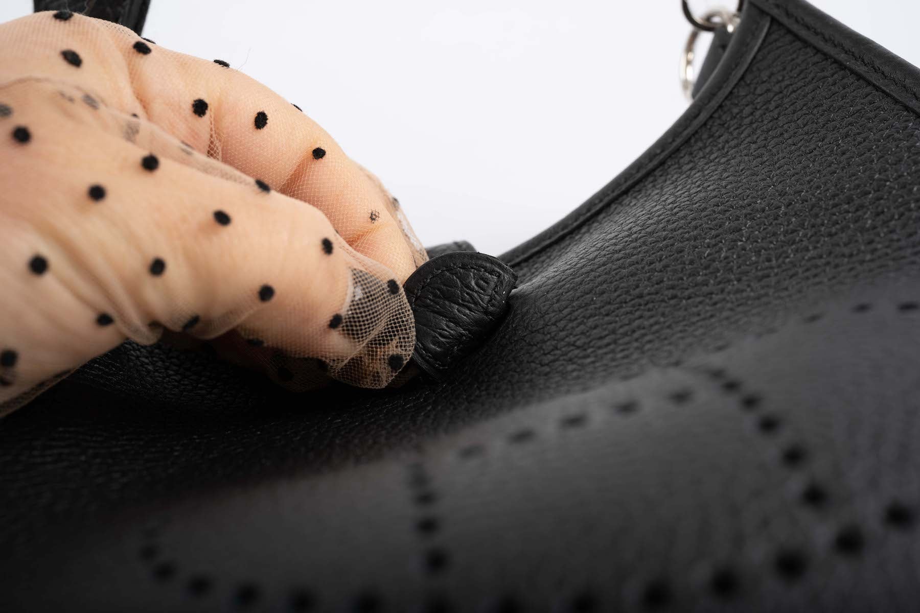 Hermès Evelyne TPM Black Clemence Palladium Hardware