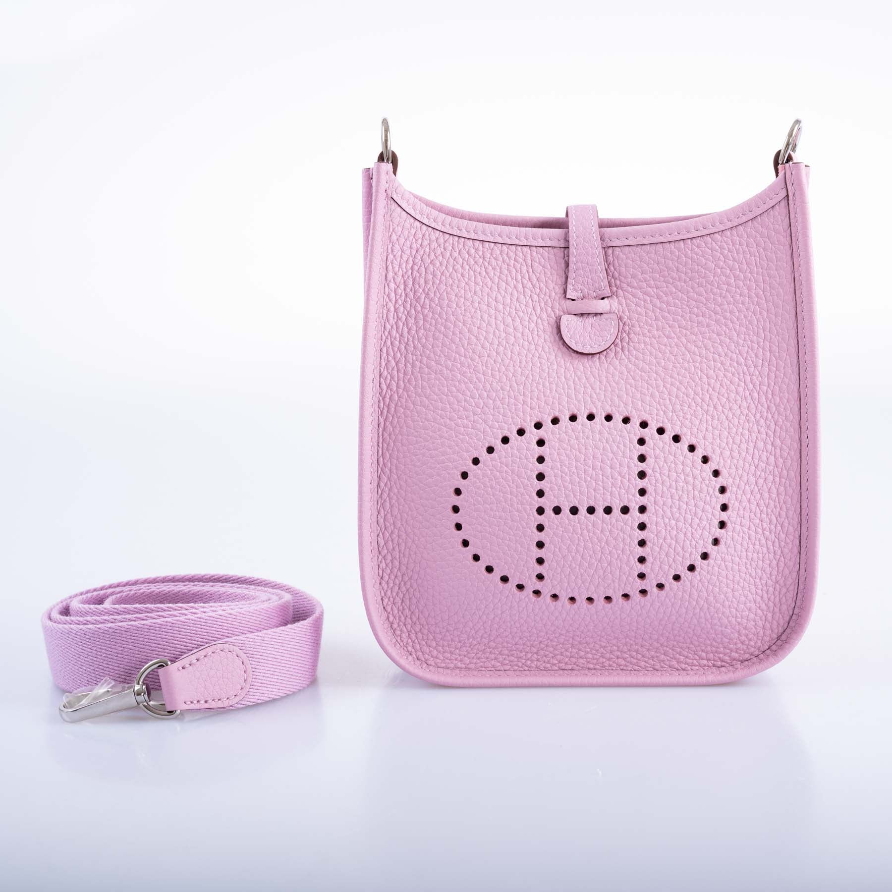 Hermès Evelyne TPM Mauve Sylvestre Clemence Palladium Hardware