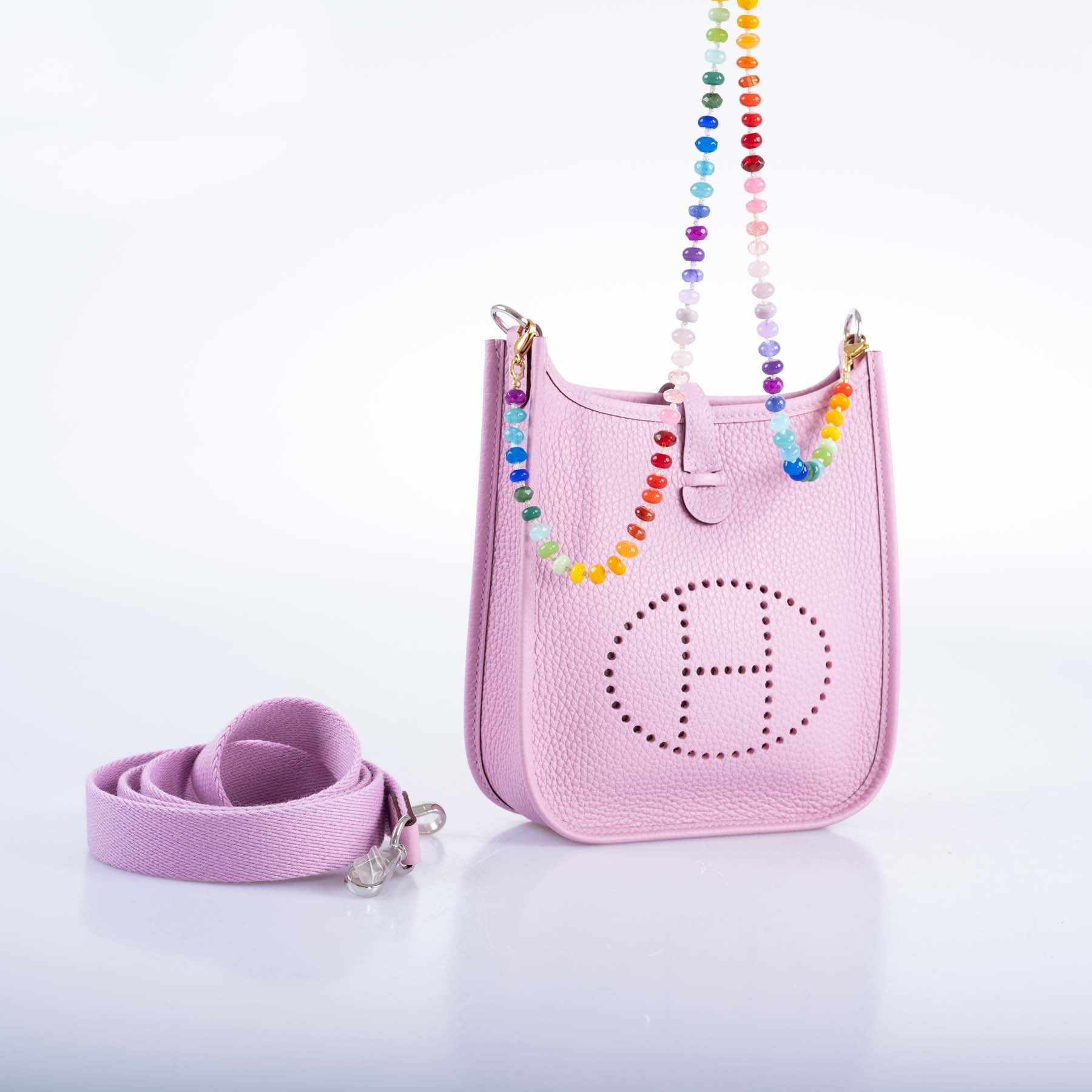 Hermès Evelyne TPM Mauve Sylvestre Clemence Palladium Hardware