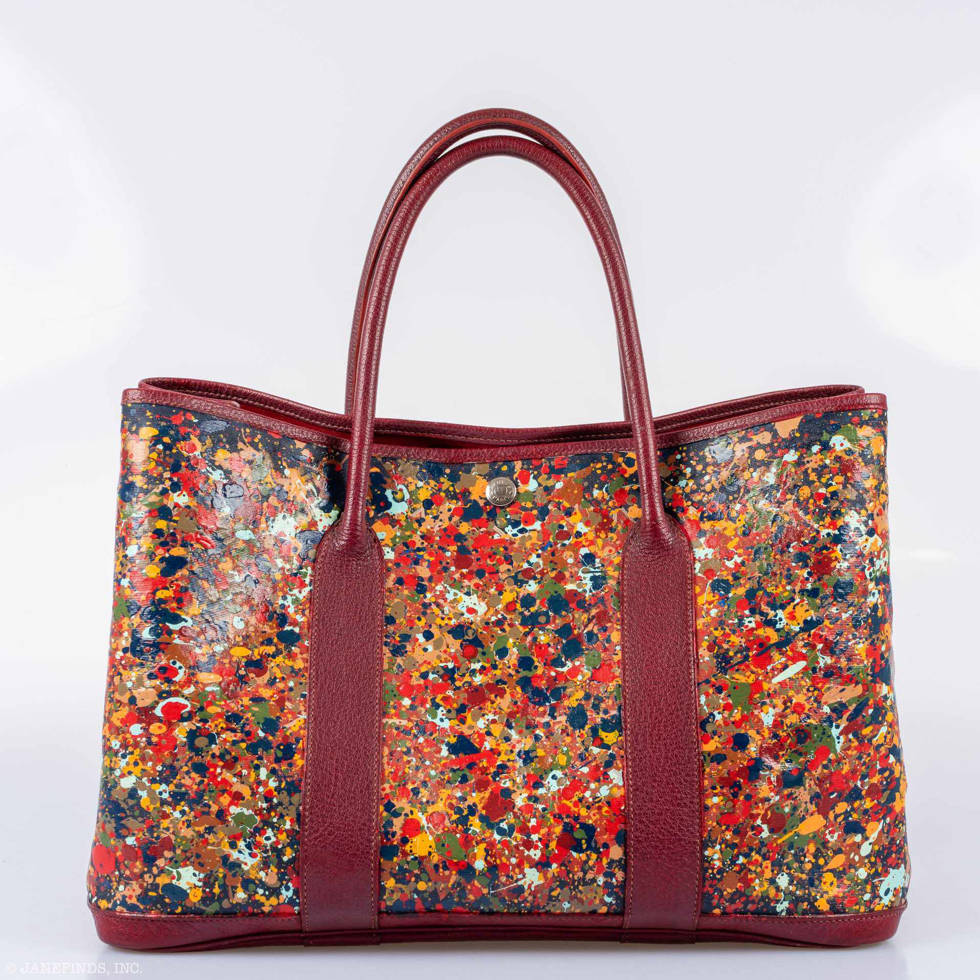 Hermès Garden Party PM with Rouge H Buffalo Leather Trim "Autumn Fizz" * JaneFinds Custom Shop