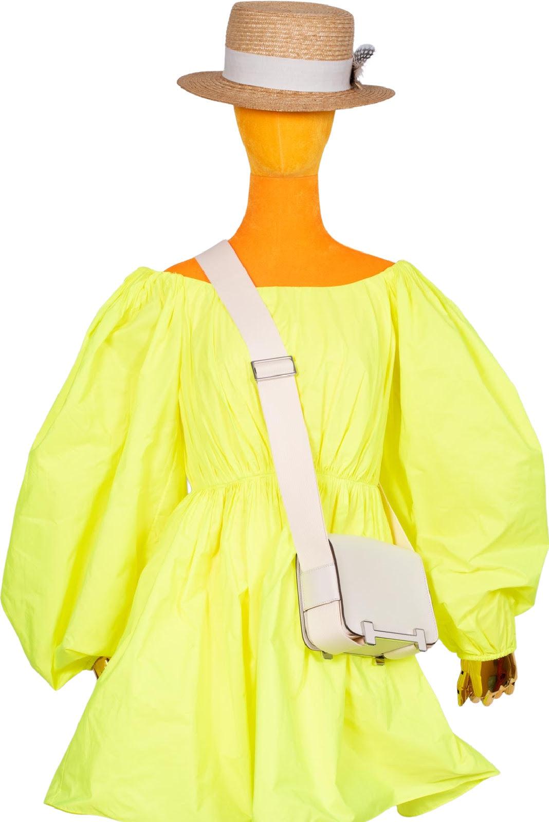 Hermès Geta Bag Beton Mysore Goatskin with Palladium Hardware