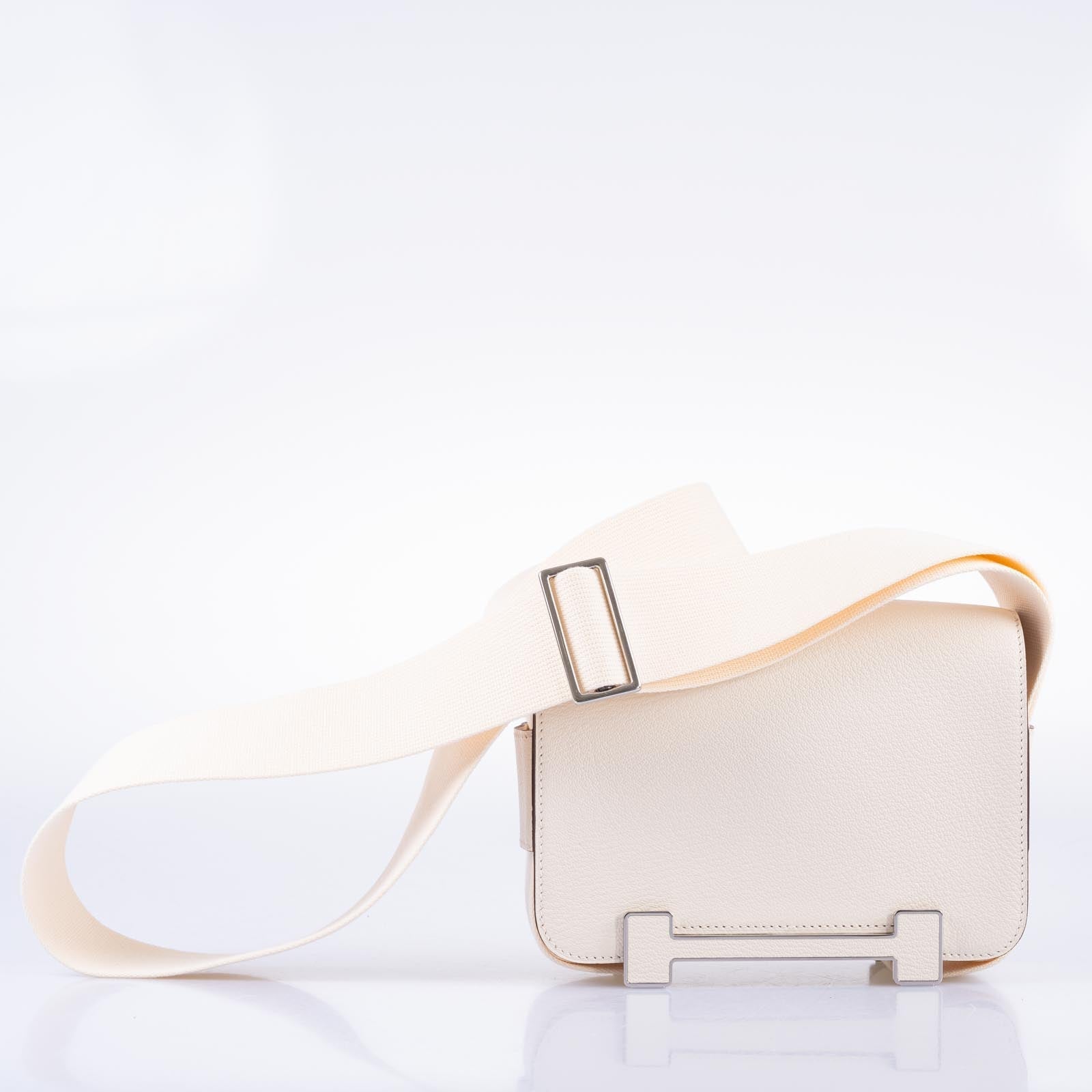 Hermès Geta Bag Beton Mysore Goatskin with Palladium Hardware
