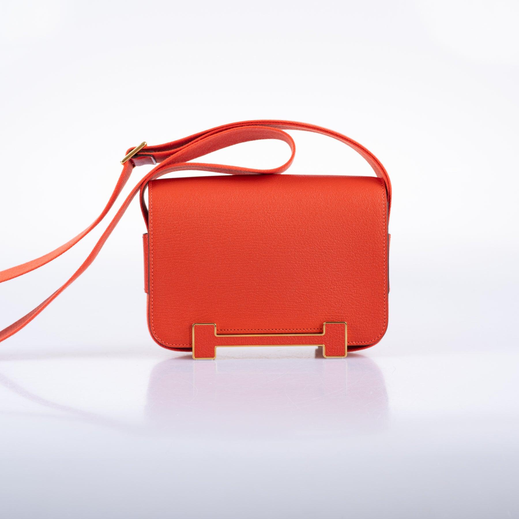 Hermès Geta Bag Capucine Mysore Goatskin with Gold Hardware