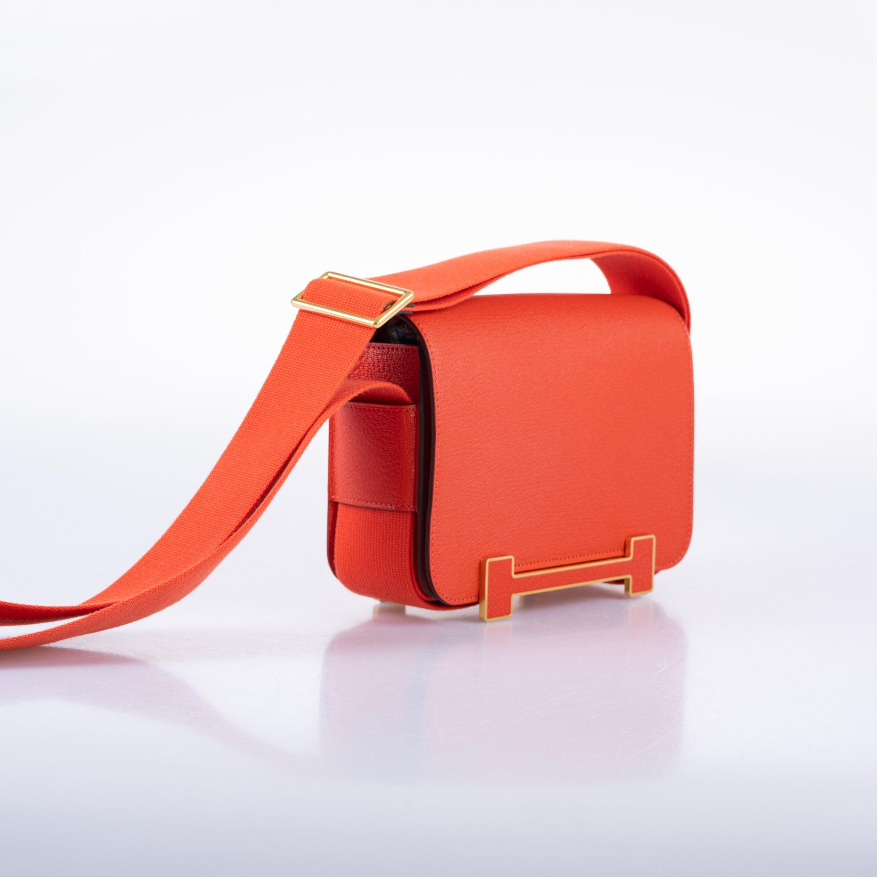 Hermès Geta Bag Capucine Mysore Goatskin with Gold Hardware