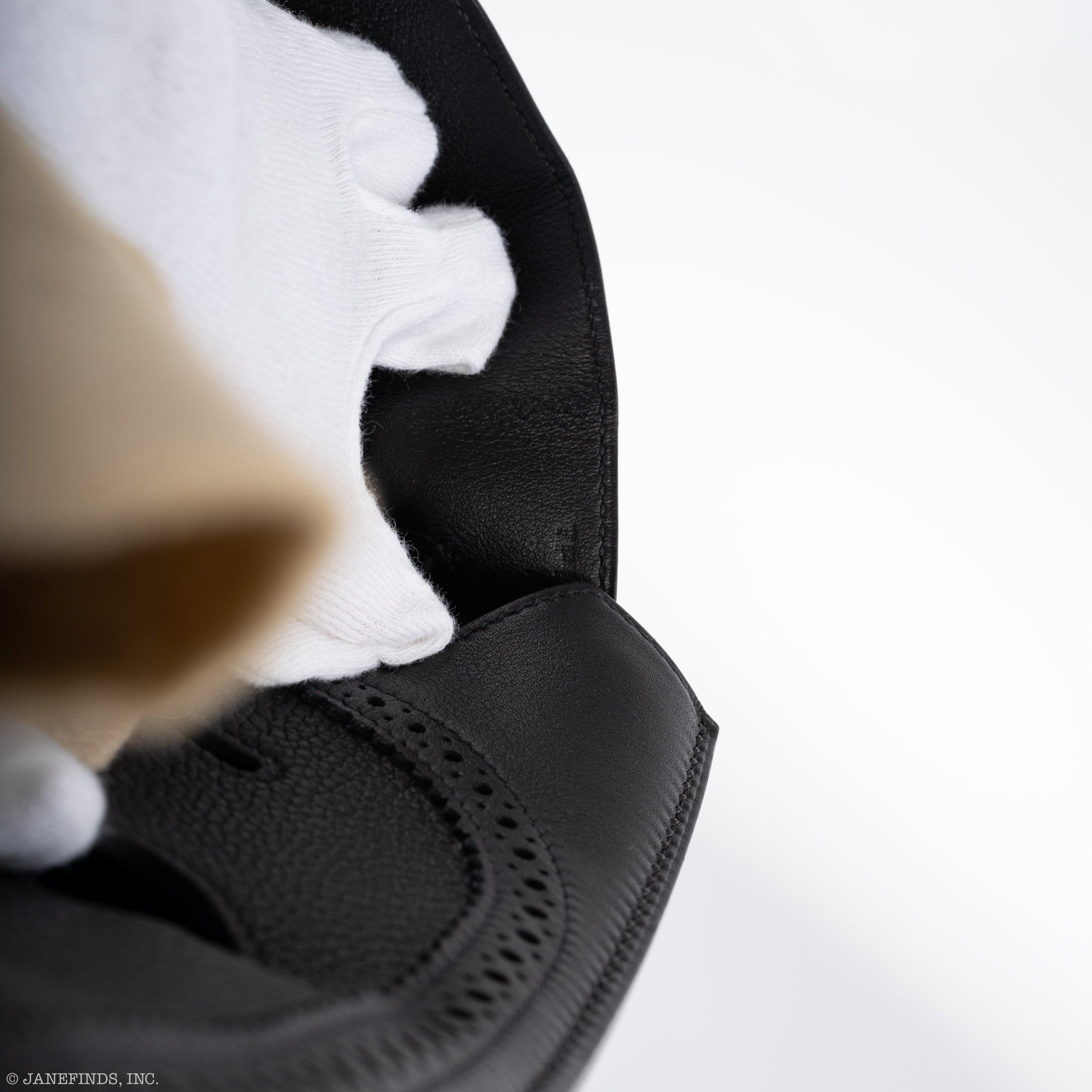 Hermès Ghillies Birkin 35 Black Togo & Evergrain with Palladium Hardware - 2015, T