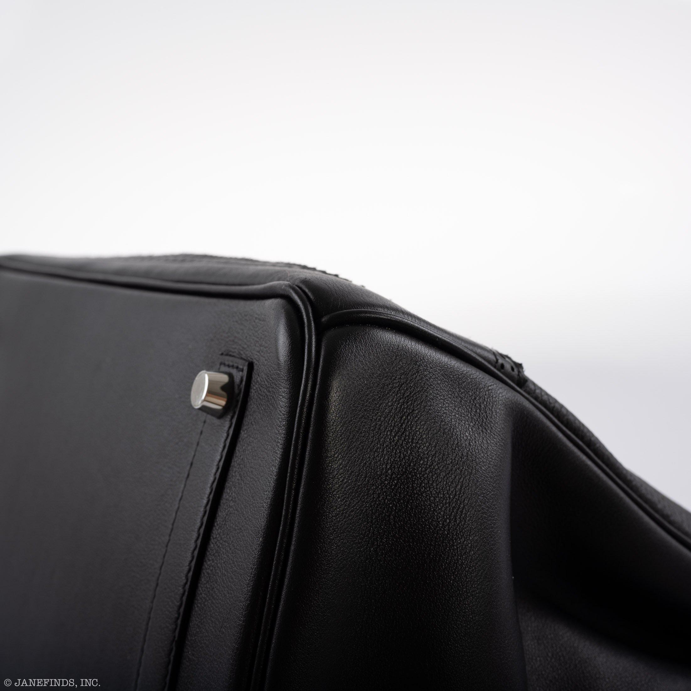 Hermès Ghillies Birkin 35 Black Togo & Evergrain with Palladium Hardware - 2015, T