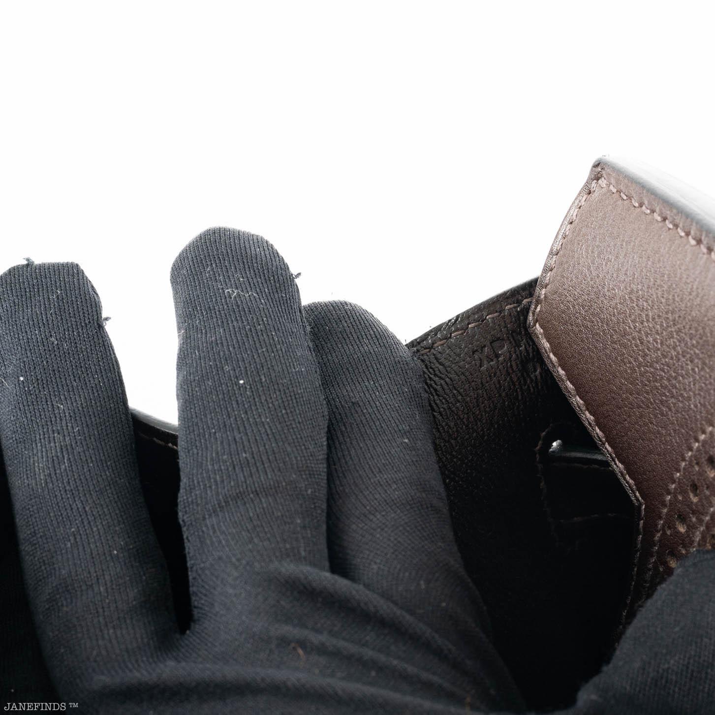 Hermès Ghillies Birkin 35 Matte Ebene Alligator & Swift with Palladium Hardware