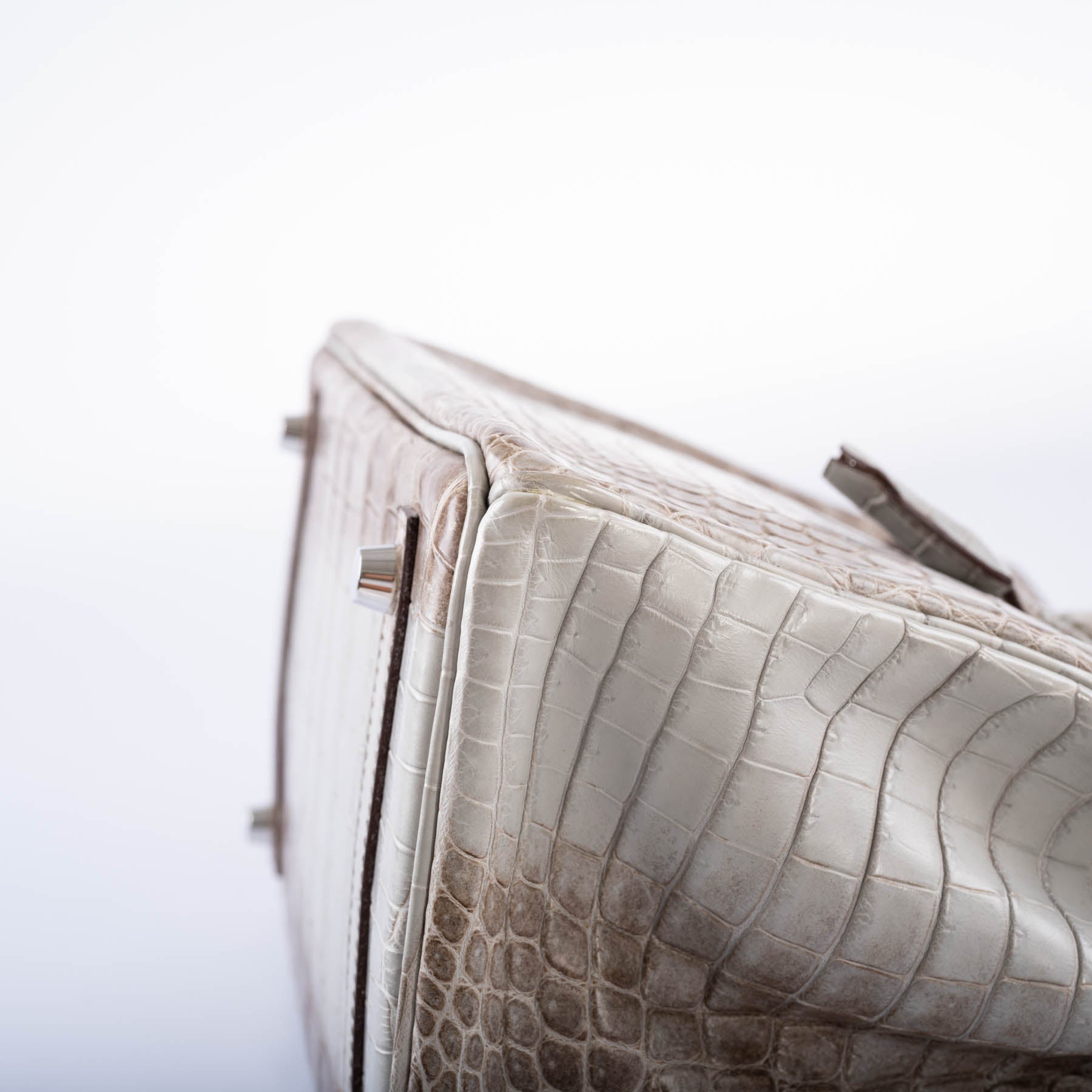 Hermès Gris Cendre Himalaya Birkin 30 Matte Nilo Crocodile with Palladium Hardware - 2013, Q Square