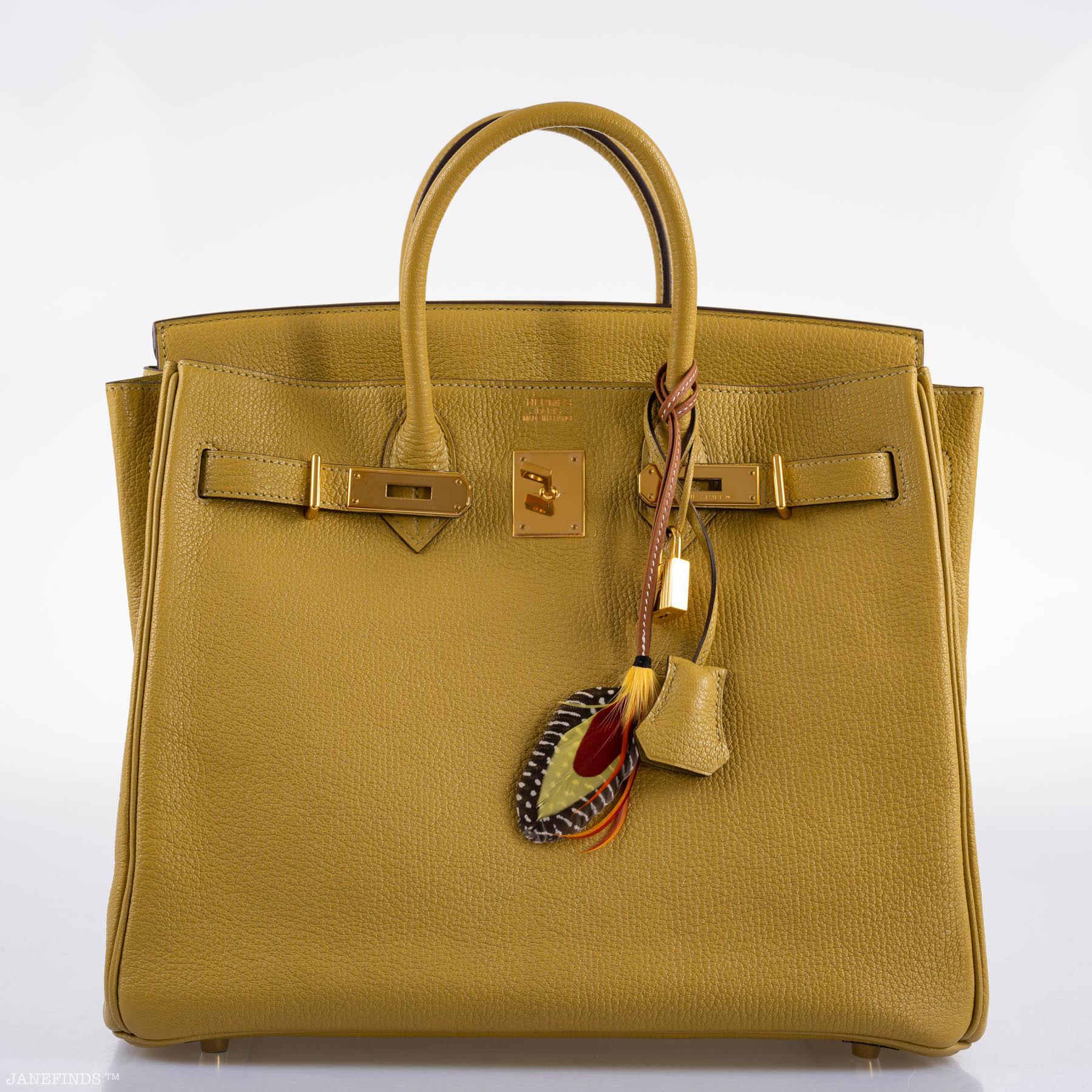 Hermès HAC Birkin 32 Cardamom Chevre with Gold Hardware - 2008, L Square