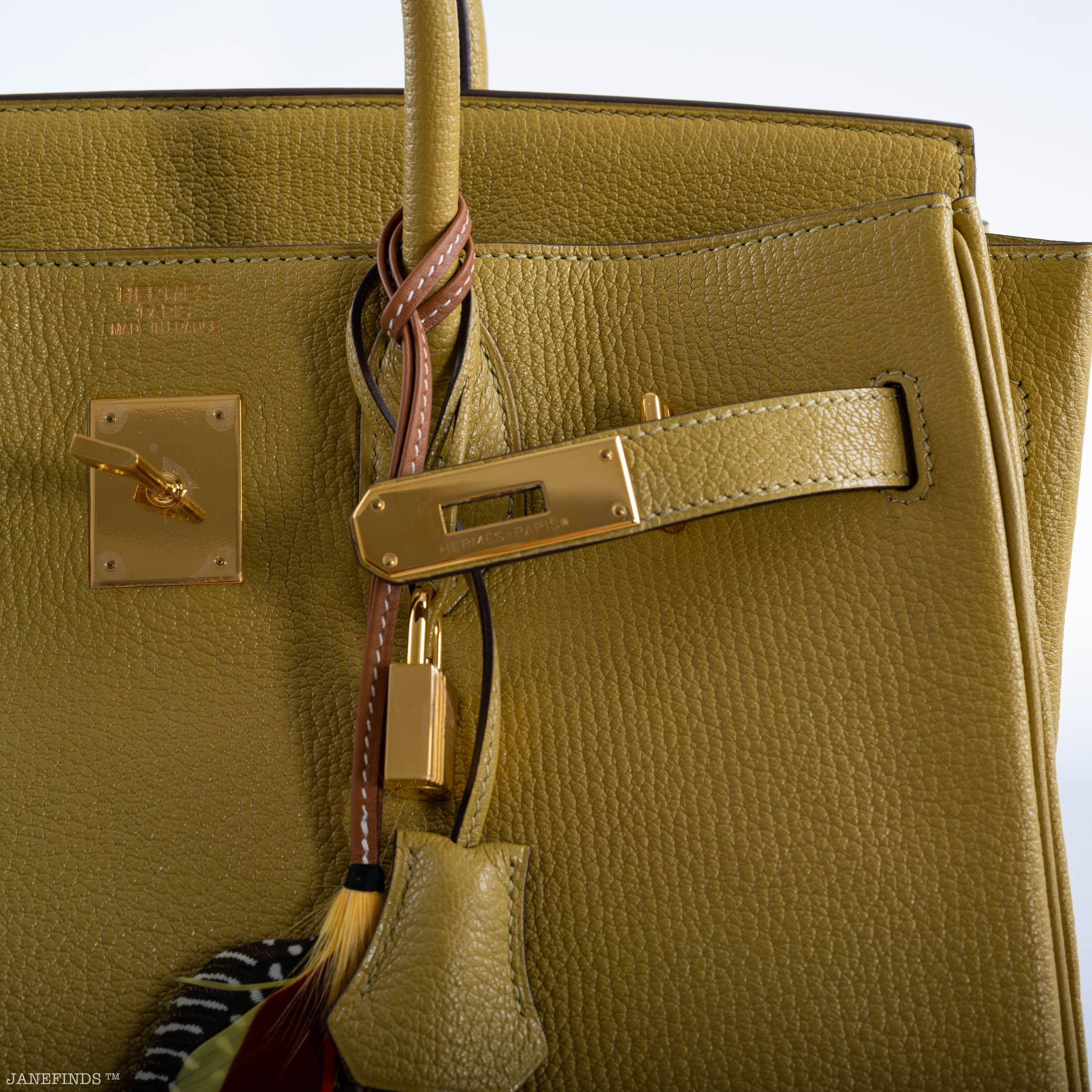 Hermès HAC Birkin 32 Cardamom Chevre with Gold Hardware - 2008, L Square