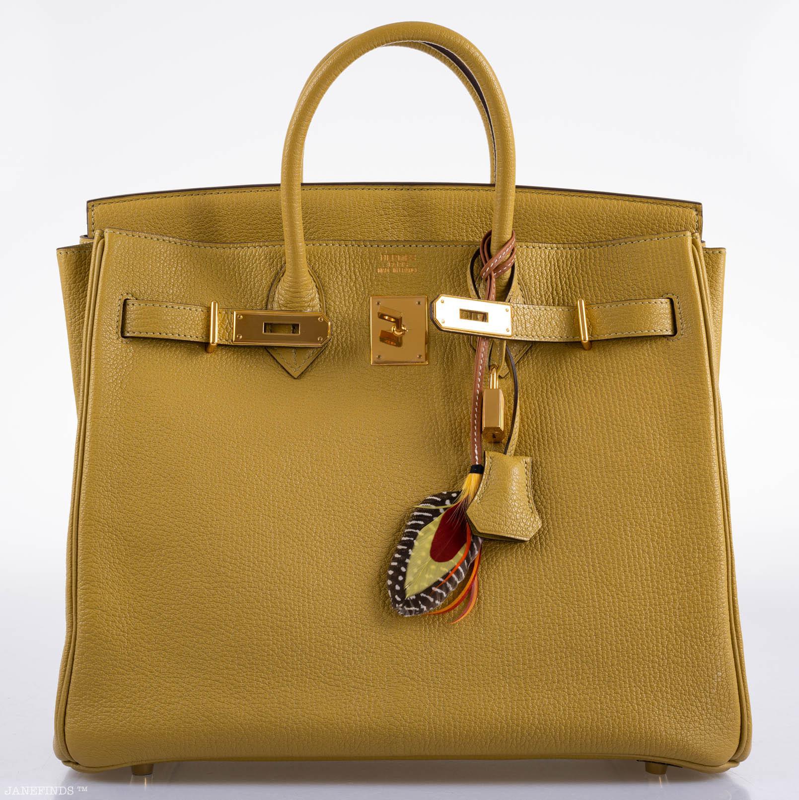Hermès HAC Birkin 32 Cardamom Chevre with Gold Hardware - 2008, L Square